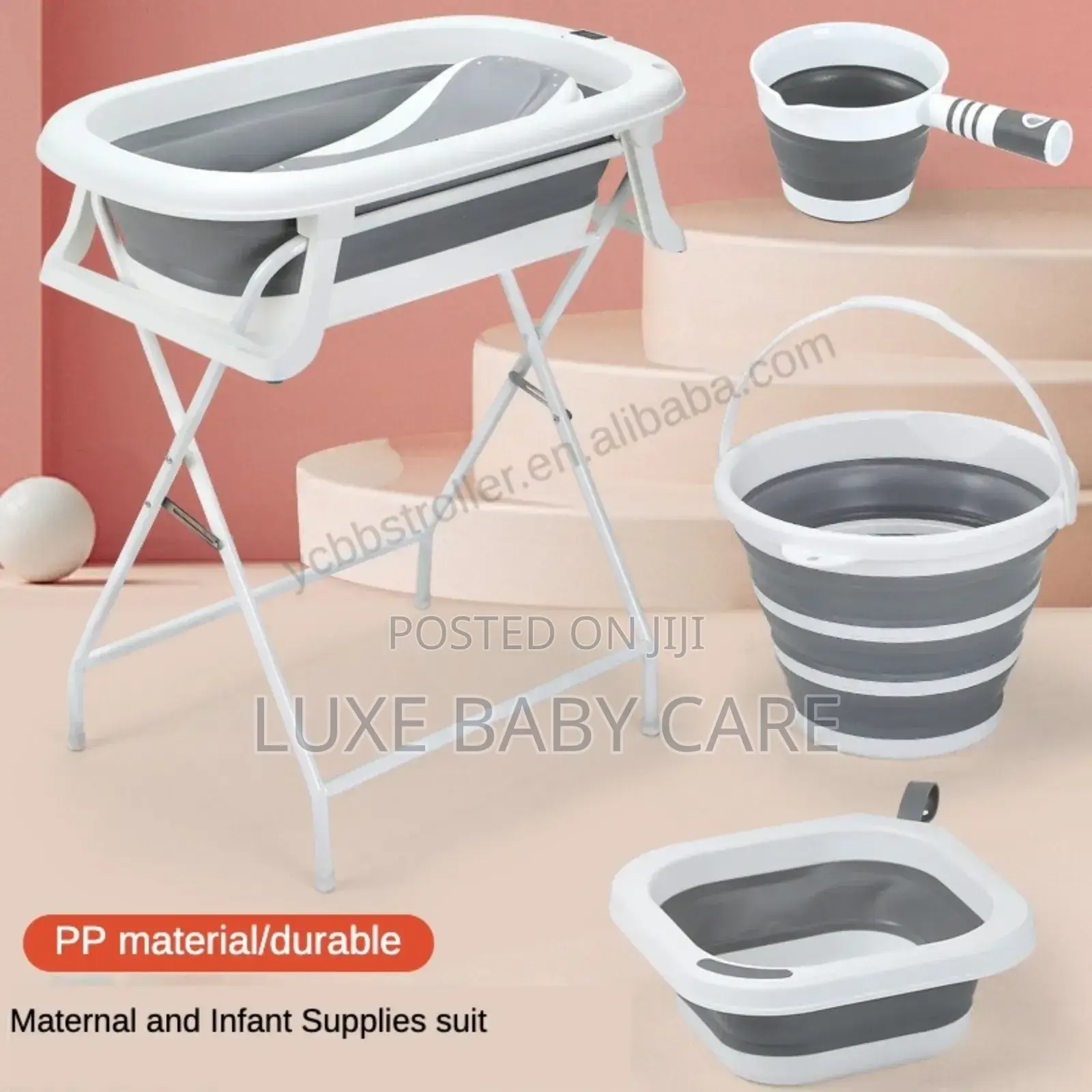 Standing Foldable Bath Tub Set