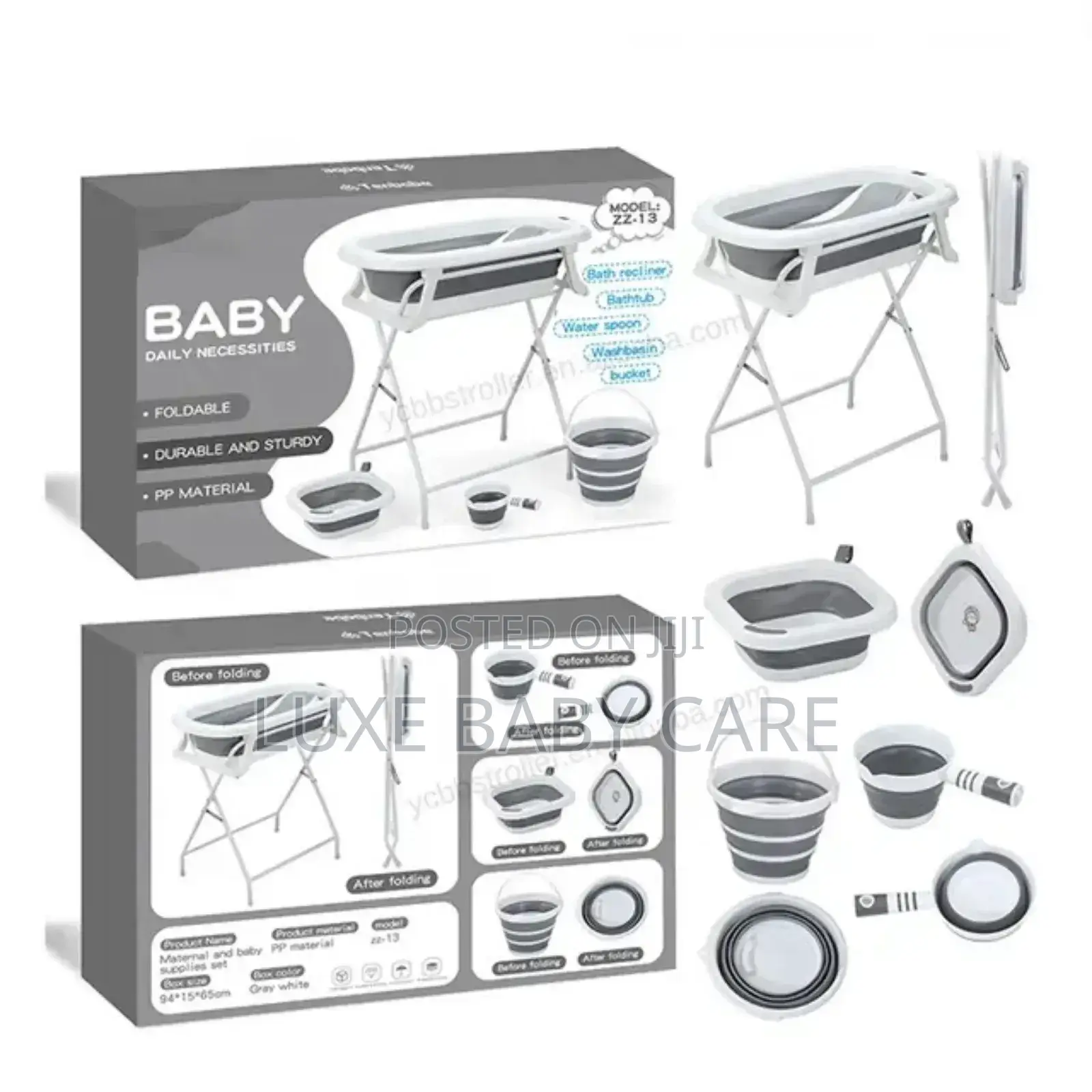 Standing Foldable Bath Tub Set