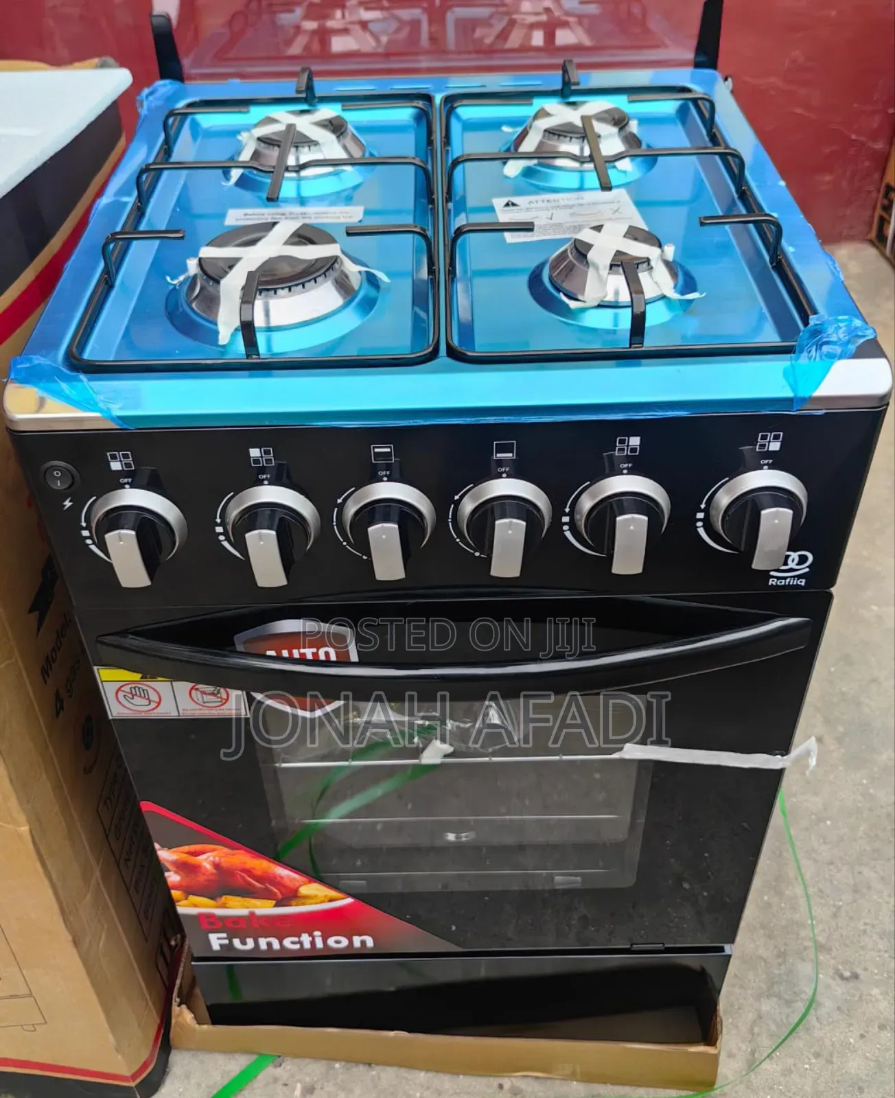 German Plus 50x50 4 Burner Oven and Grill Gas Stove