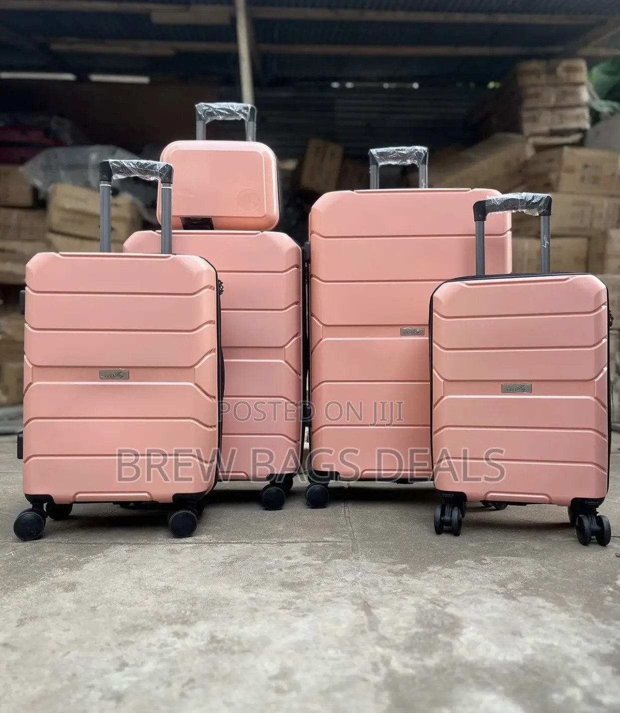 Original Jony 5set Pink Fiber Anticrack Engagement Bag
