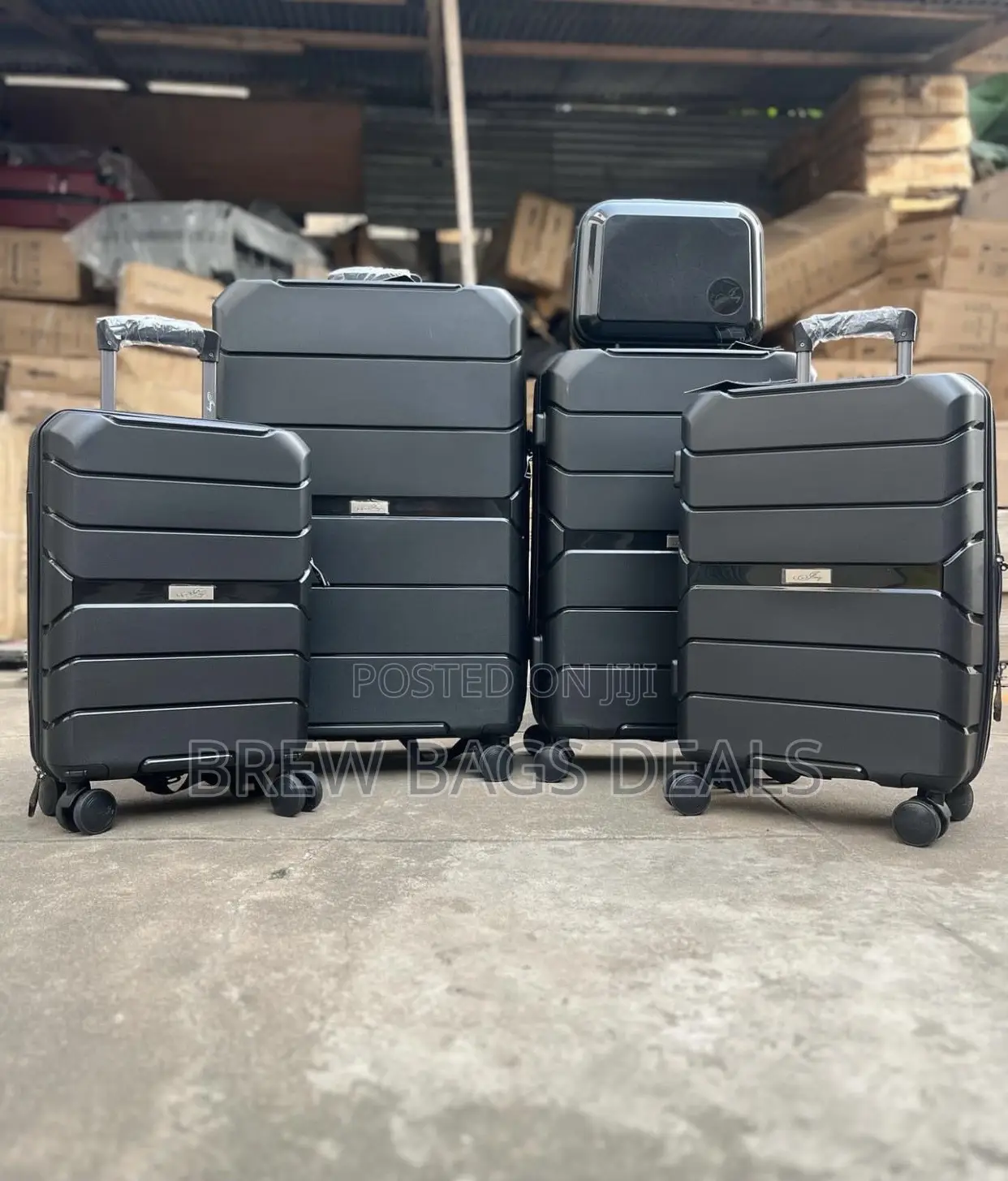Original Black Jony 5set Fiber Anticrack Traveling Bag