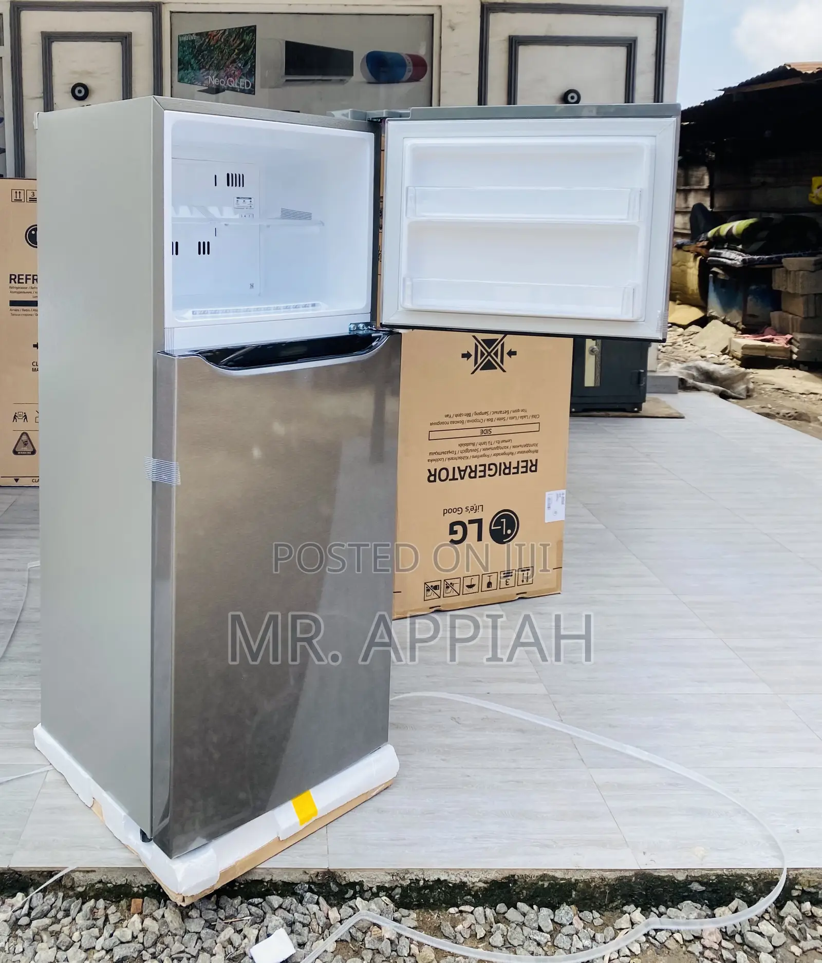 Shop LG GN-B202SQBB Top Mount Freezer Fridge(Gray) 