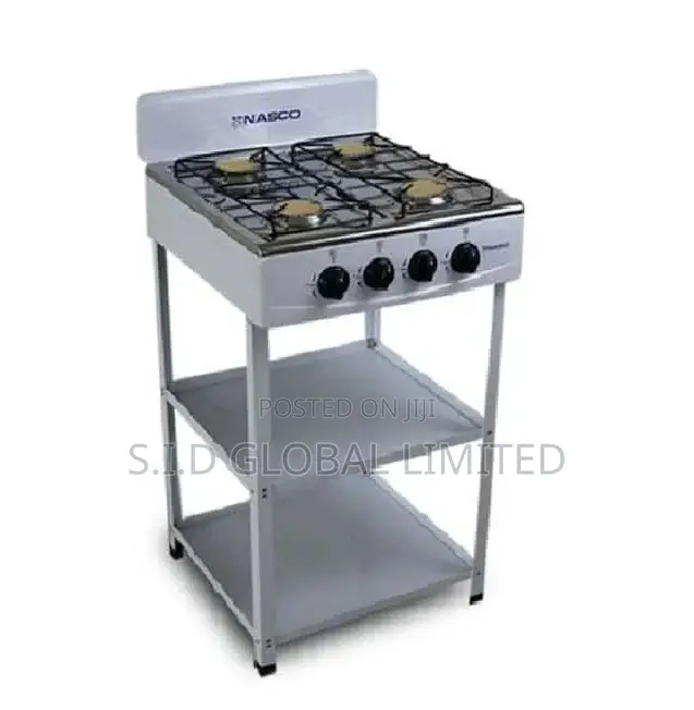 Excellent Nasco 4 Burner Gas Stove White, Black Cap Nasgs-
