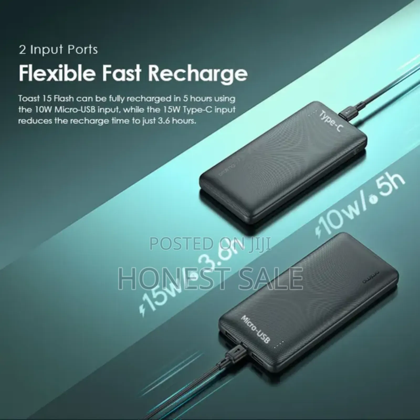 Oraimo 10000mah 15w Type-C Fast Charging Power Bank