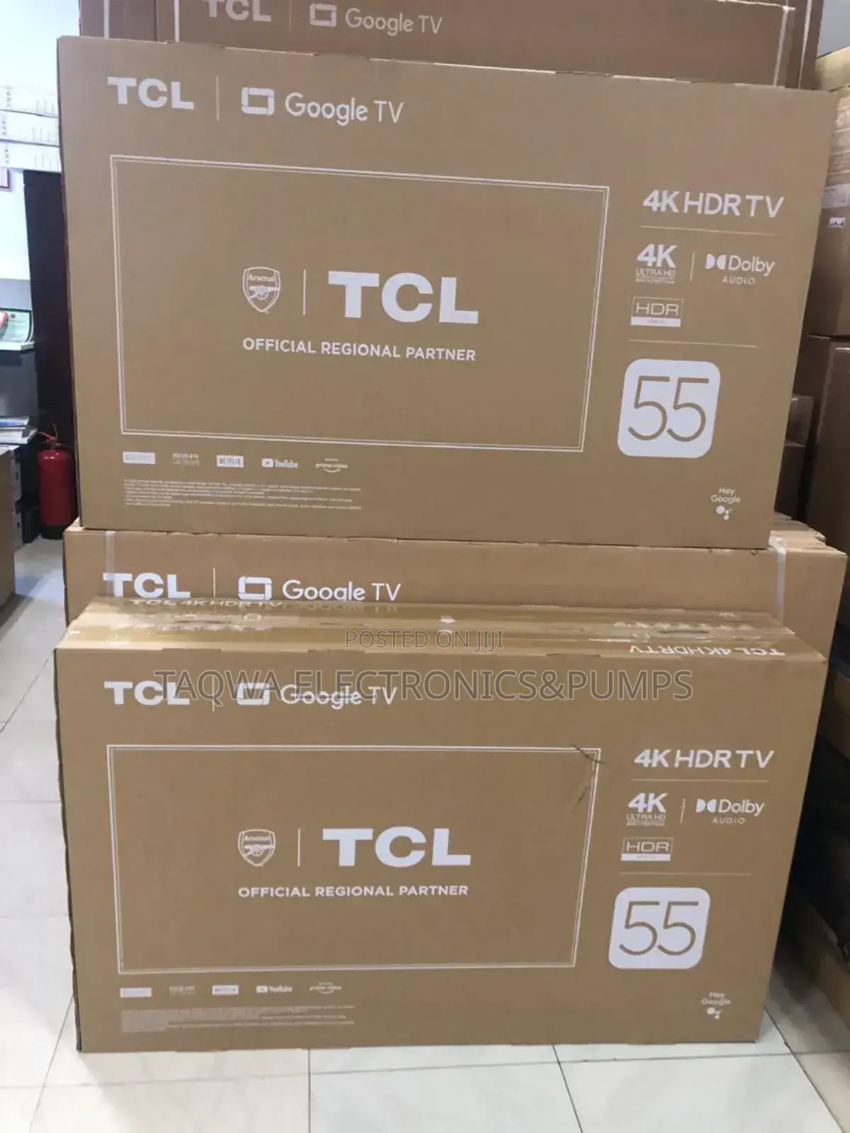 Large Screen, (55") TCL Smart Android Frameless Google Tv