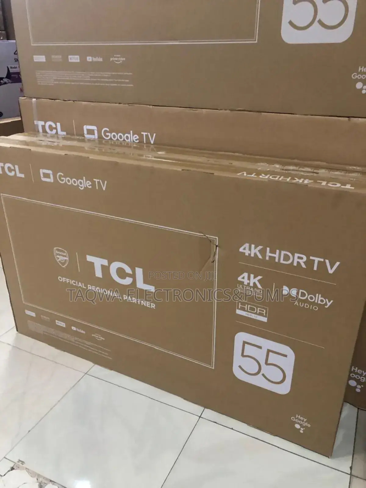 Large Screen, (55") TCL Smart Android Frameless Google Tv