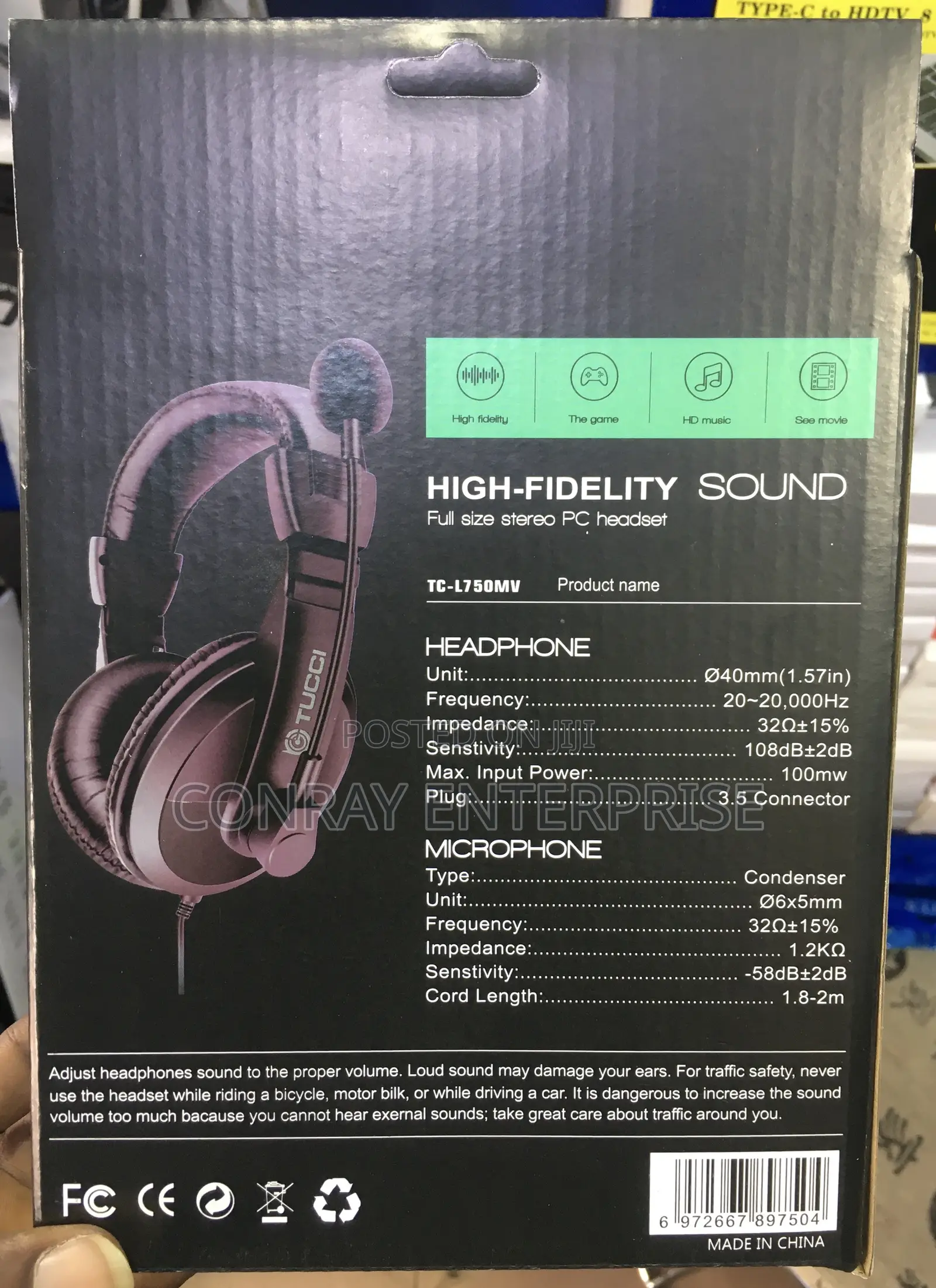 Tucci TC-L750MV Headphones.
