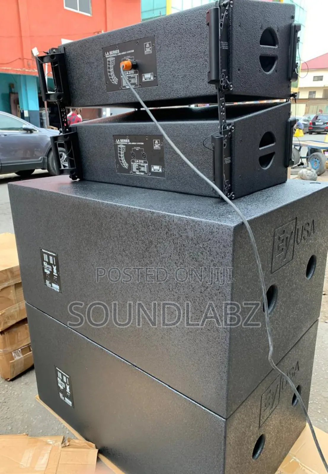 Electro-voice (Ev) Double Sub And A Pair Of L-acoustic Array