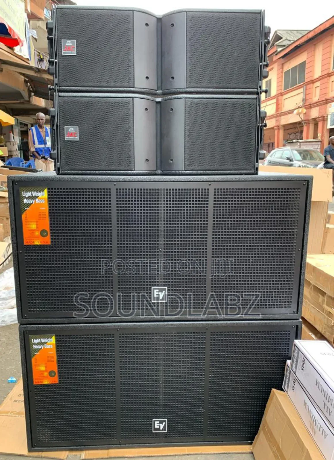 Electro-voice (Ev) Double Sub And A Pair Of L-acoustic Array