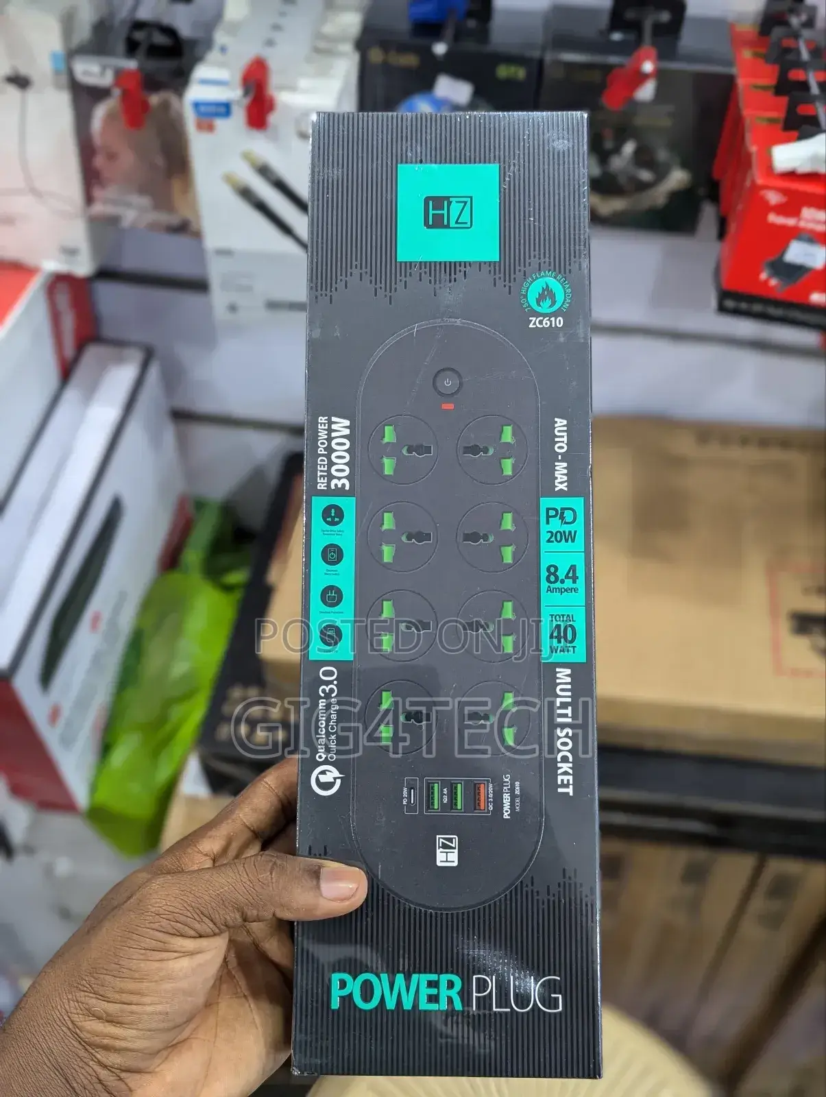 Heatz ZC610 Multi Extension Socket 300W