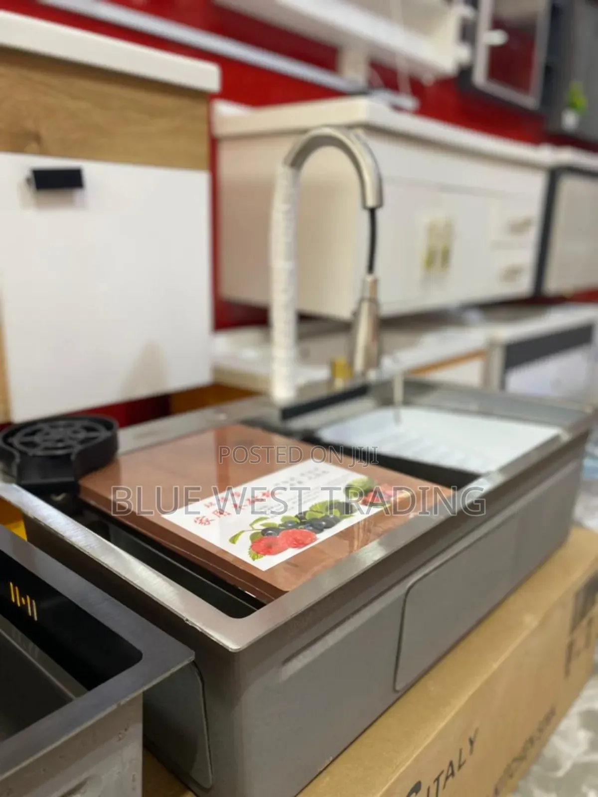 Grey Luxury Waterfall Cabinet Sink