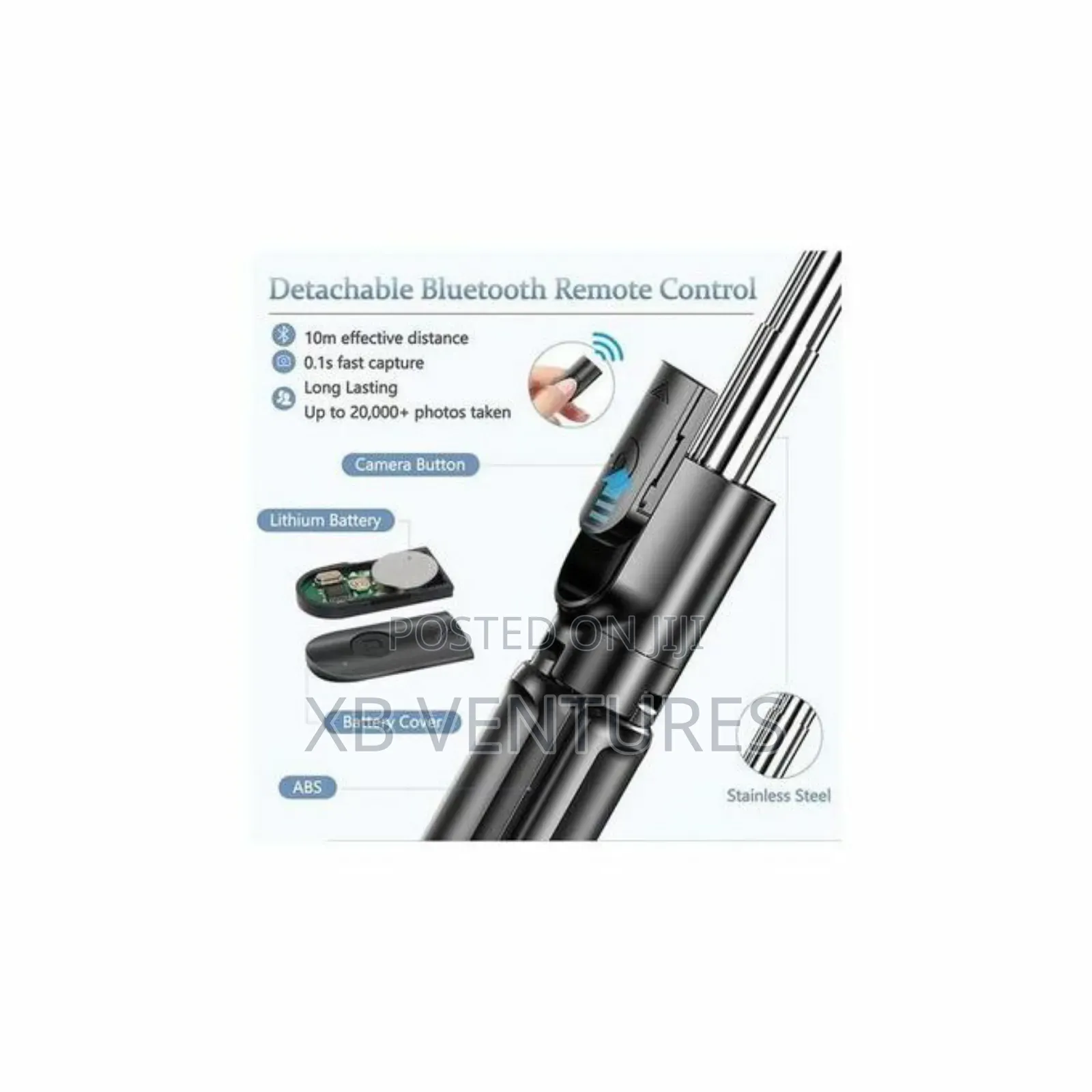 Bluetooth Selfie Stick Tripod + Shutter Remote Control