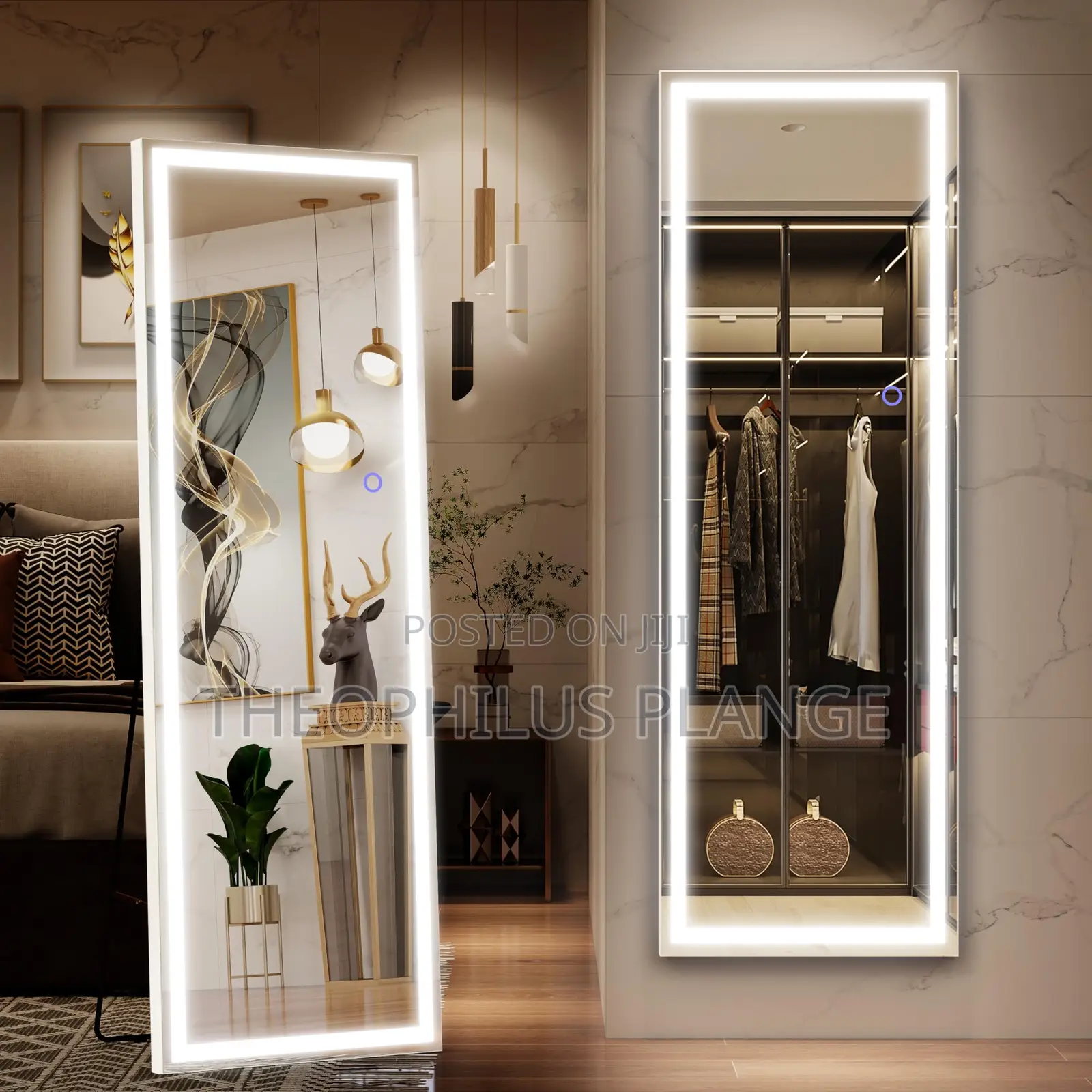 Led Floor / Dressing Mirror, 3 Colors Decorative Mirror