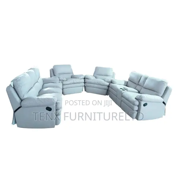 Recliner Sofa Set ( Beige Leather)