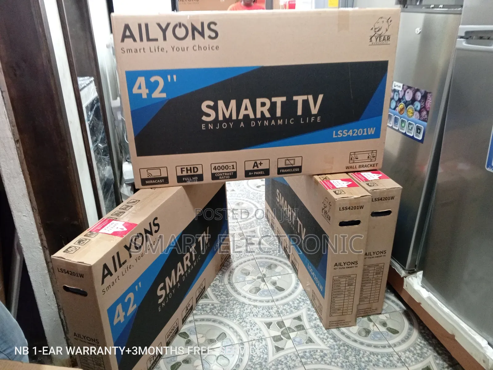 Ailyons Television 42inches Television Smart Android Tv Hdmi