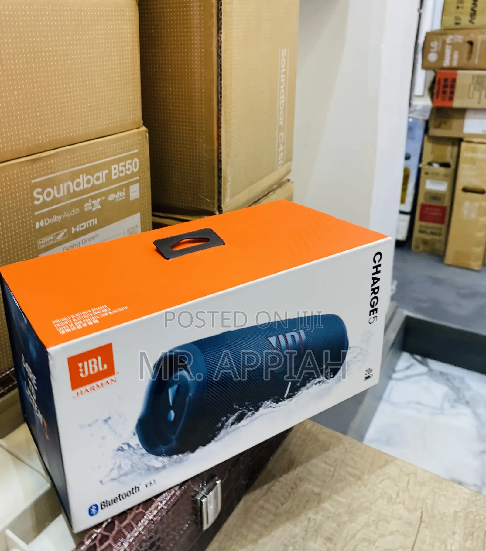 Sleek JBL Charge 5 Wireless Portable Bluetooth Speaker