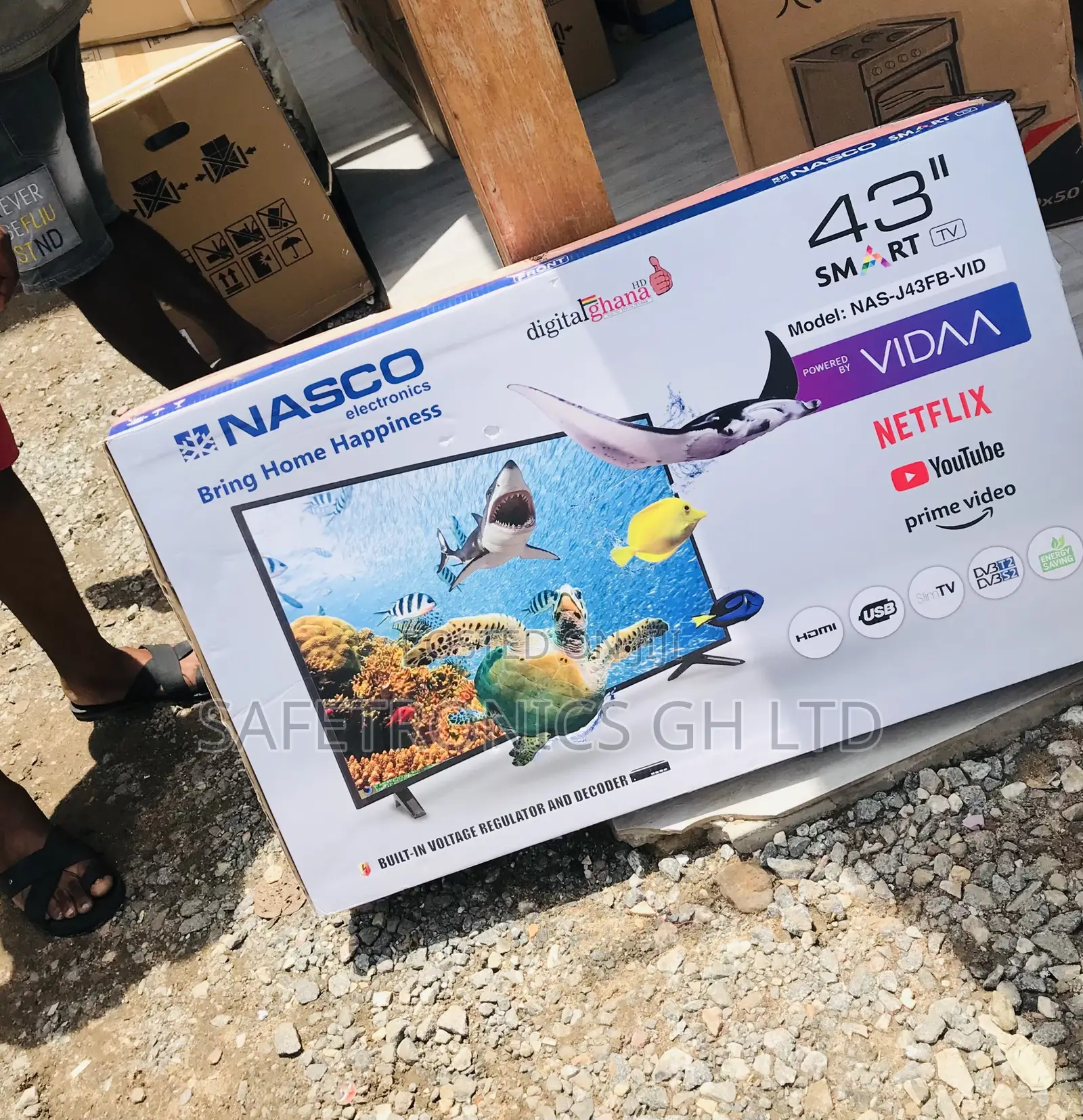 Buy Original (Black) 43 Inch Led Smart Nasco Tv 