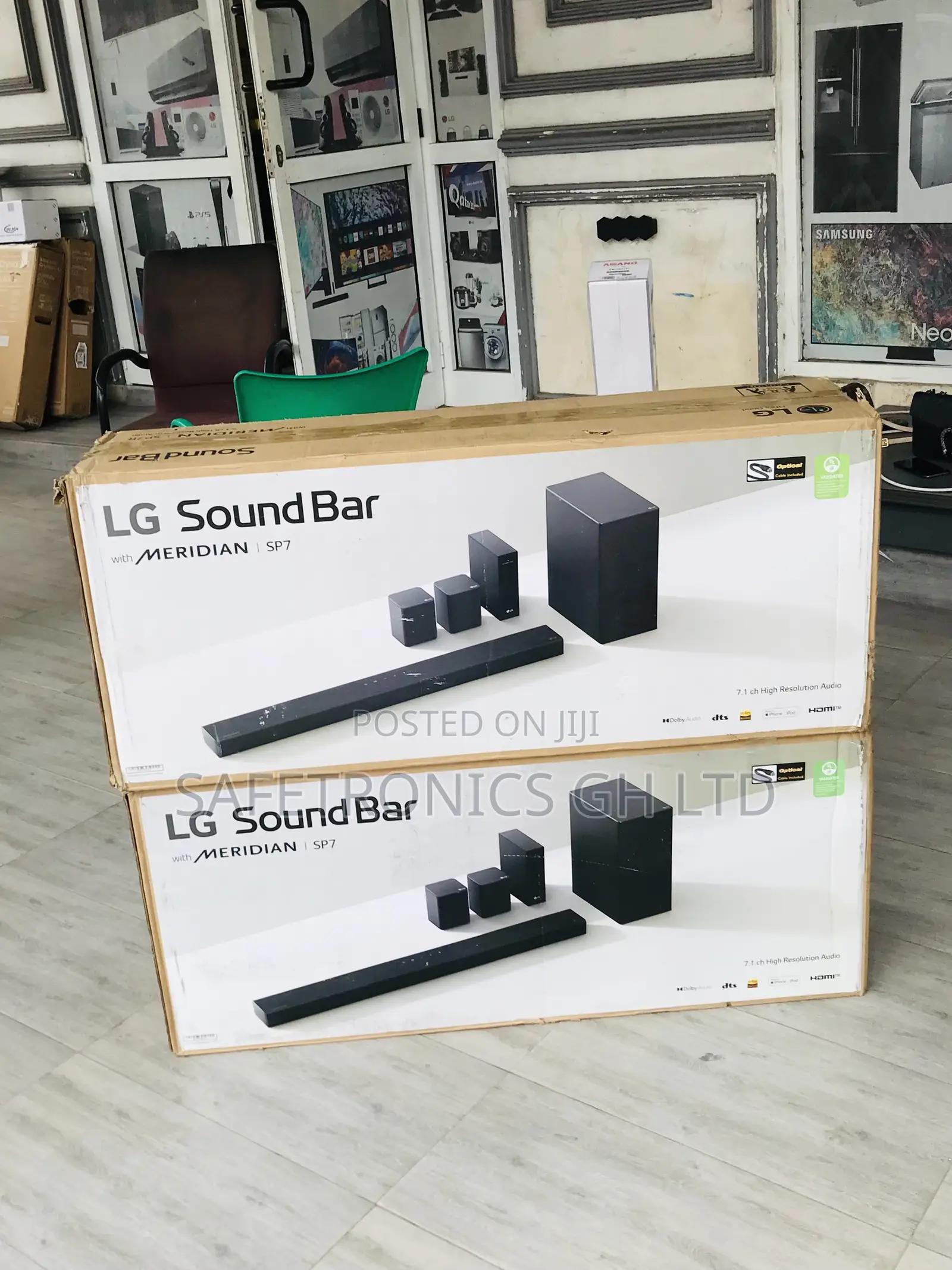 Sealed Black Bluetooth Wireless LG SP7R Soundbar