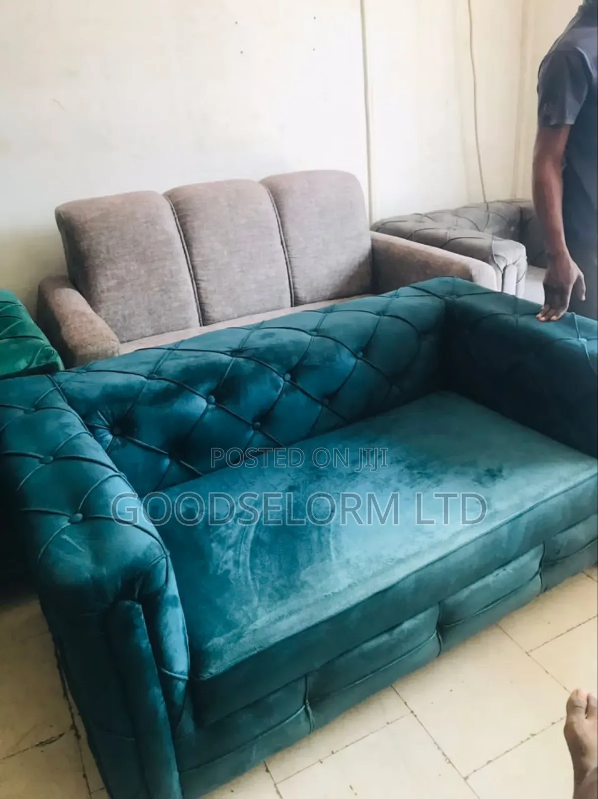 Furniture Green 2in1 Sofa With FREE Delivery