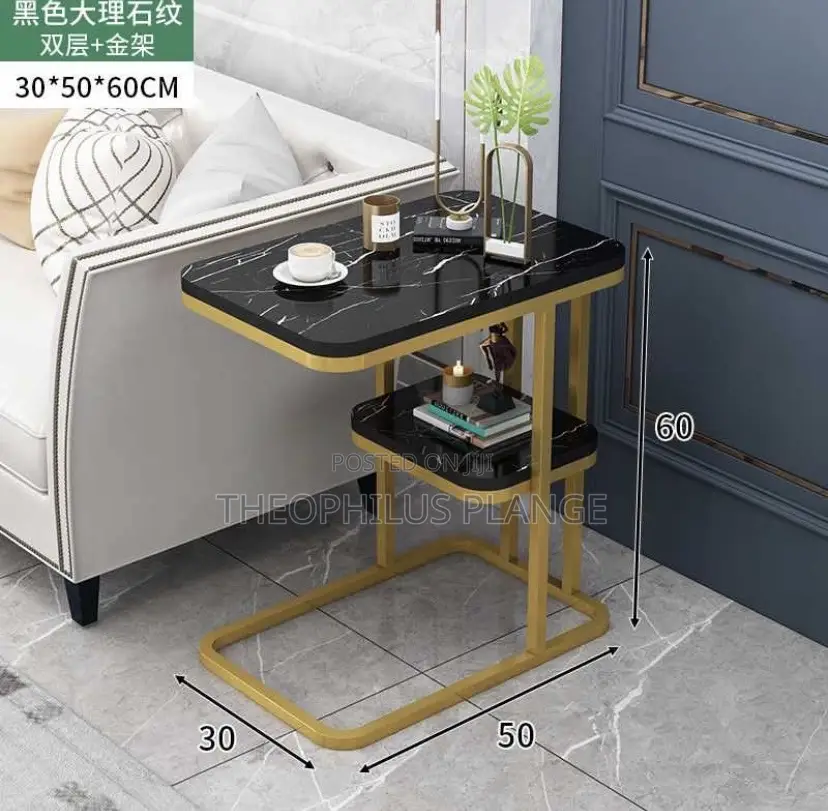 Double Layer Mable Side of Table / Coffee Table