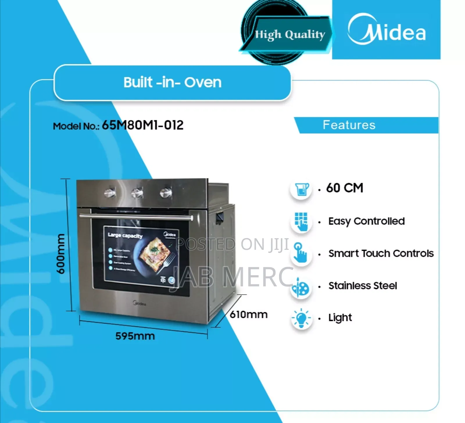 Save Big Promo Midea-60cm-Built-in-Oven Stainless Steel Oven