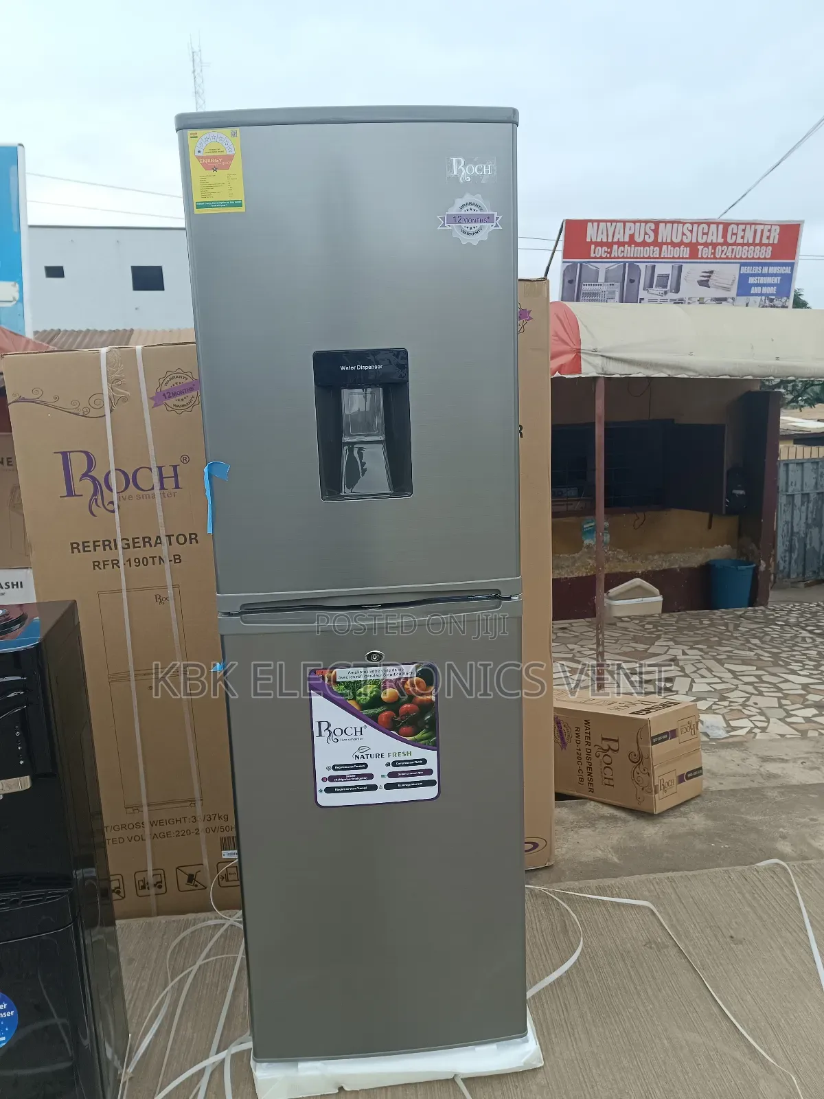 Roch 257ltr Double Door Refrigerator Water Dispenser