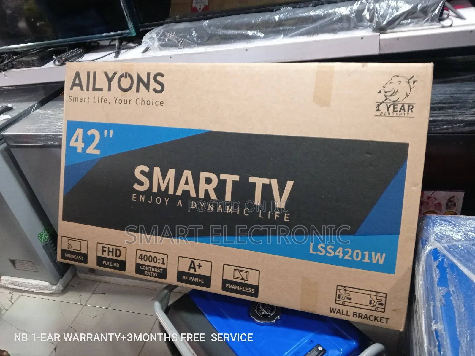 Free Standing Ailyons Television 42inches Android Smart Slim