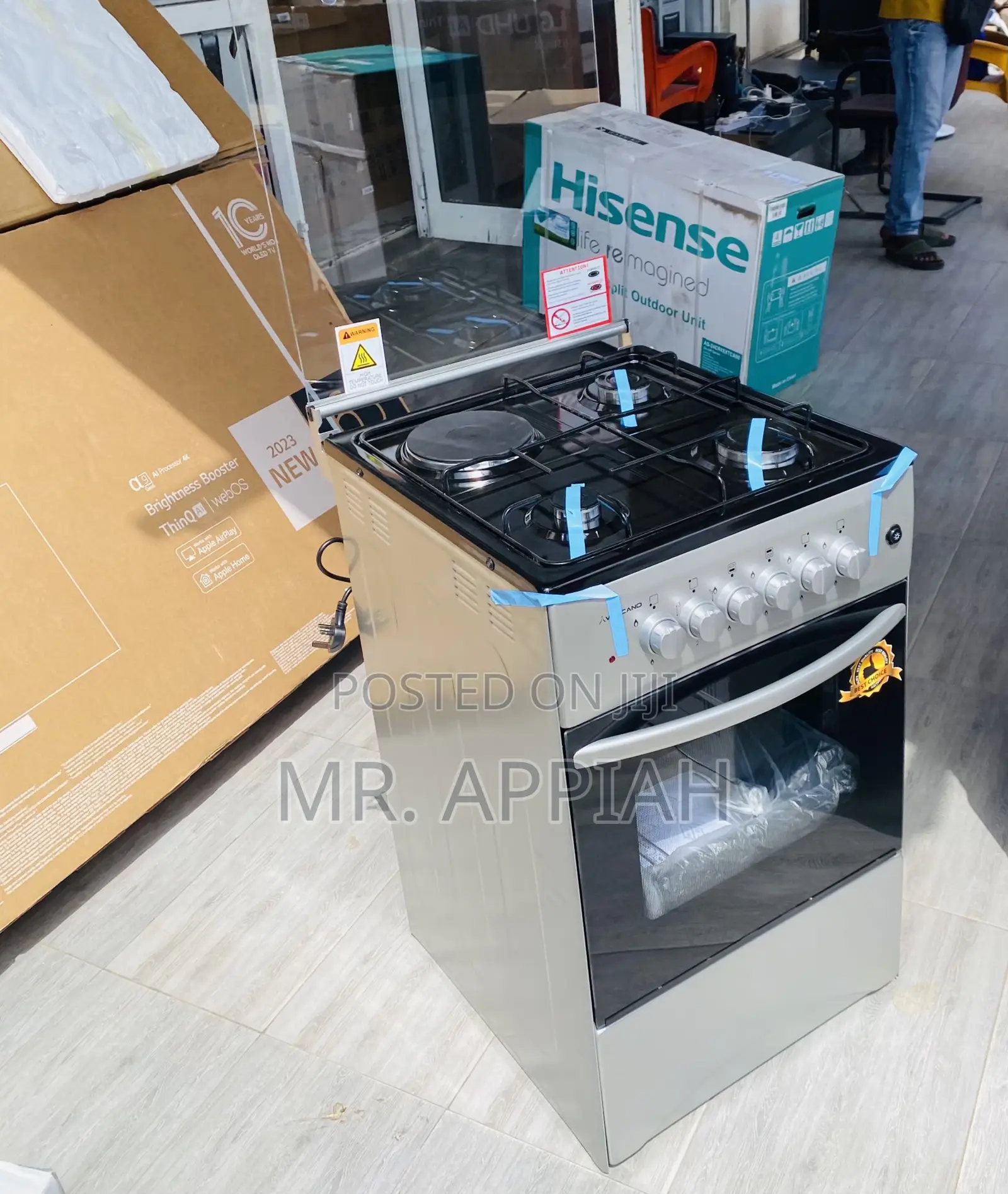 Buy Authentic Volcano 3 Gas + 1 Electric Cooker(Gray)
