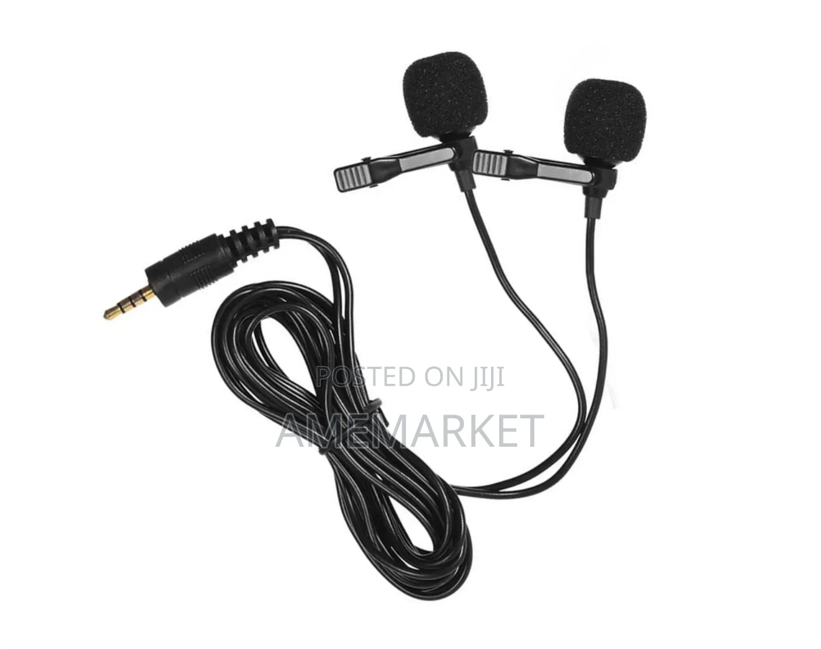 Dual Omni-directional Lapel Lavalier Mic For Phone 3.5mm