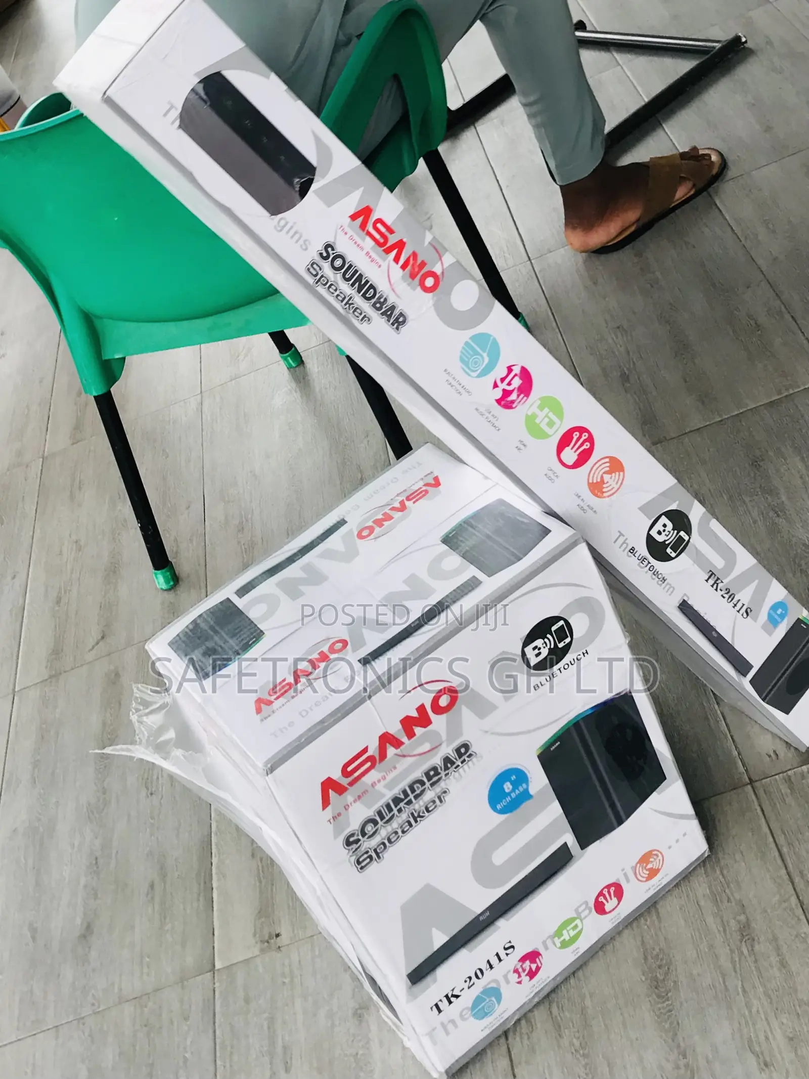 Durable Asano Bluetooth Wireless Black Soundbar