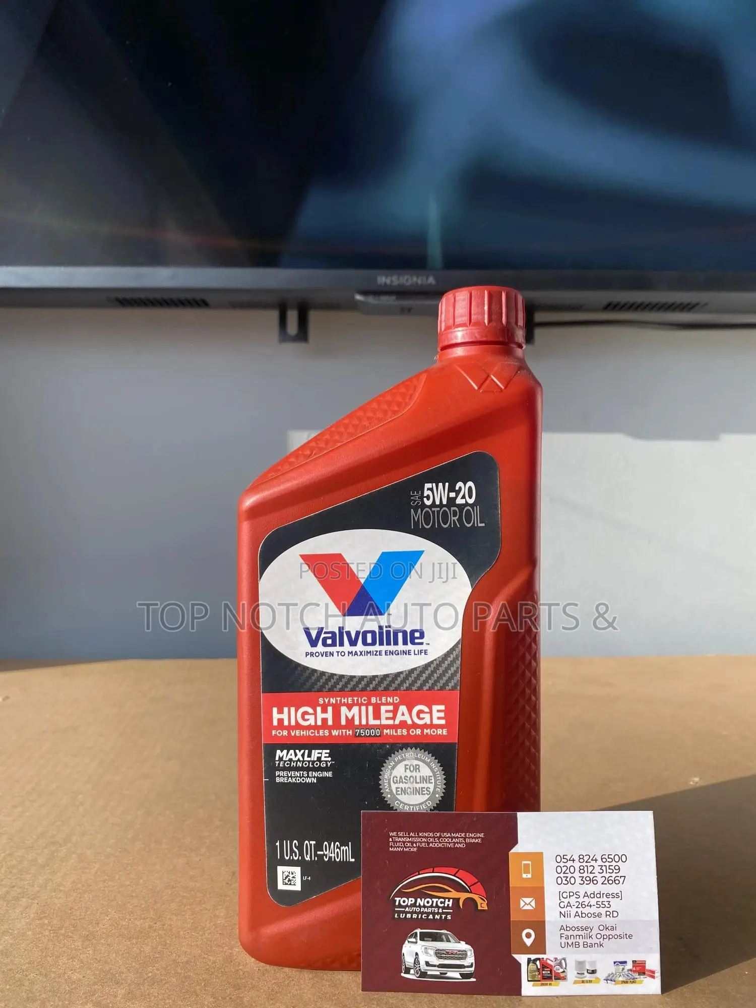 USA Valvoline SAE 5w-20 High Mileage Synthetic Blend