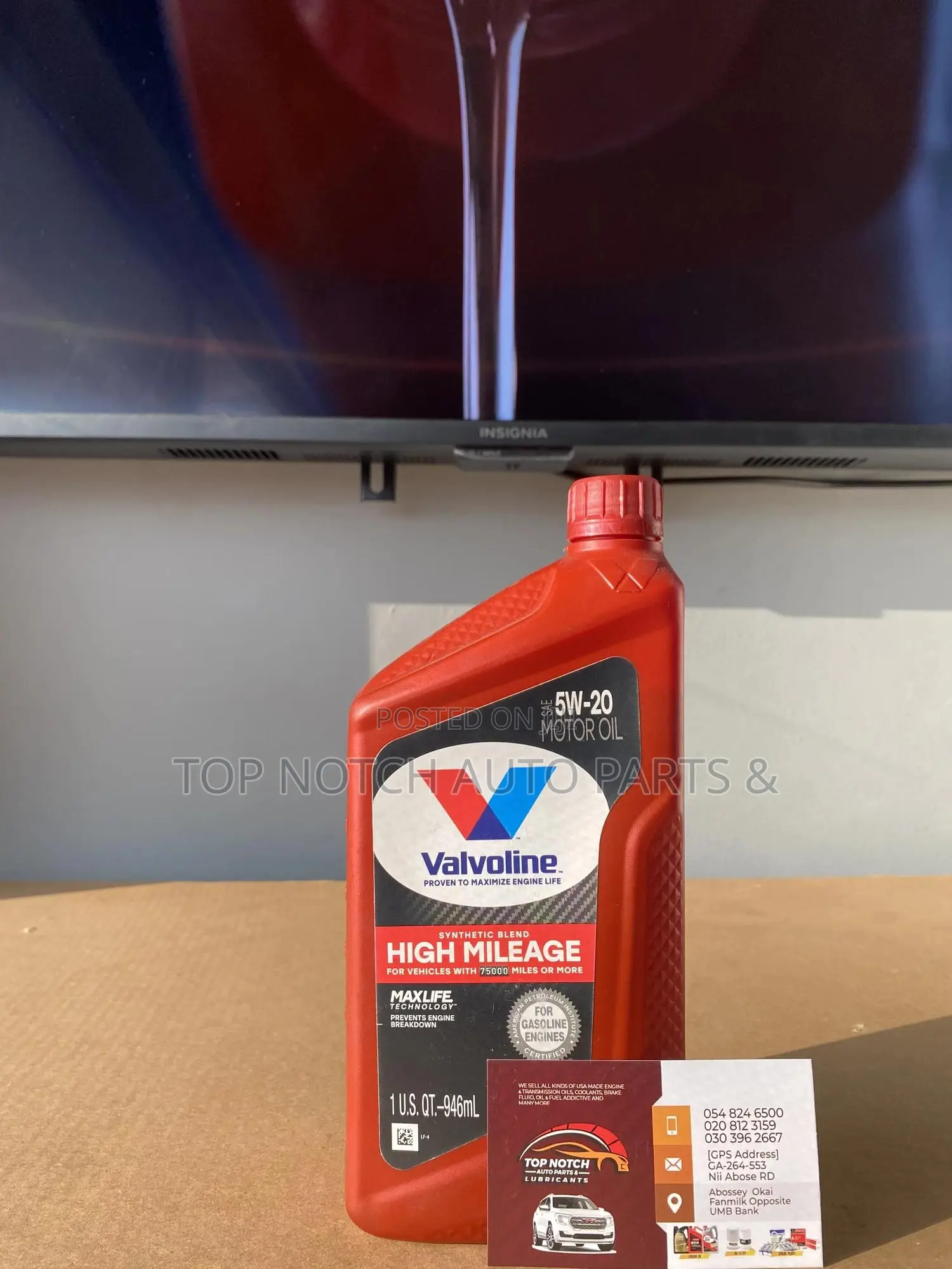 USA Valvoline SAE 5w-20 High Mileage Synthetic Blend