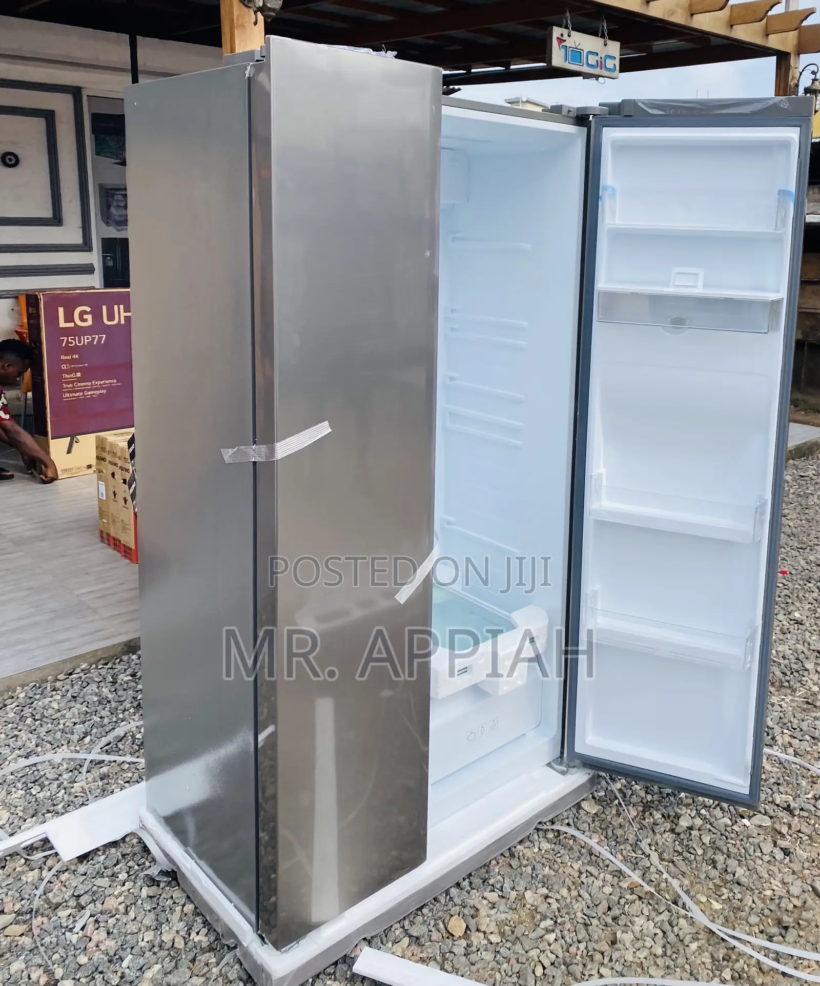 Authentic TCL-P520SBN Side by Side Electric Fridge(Gray) 