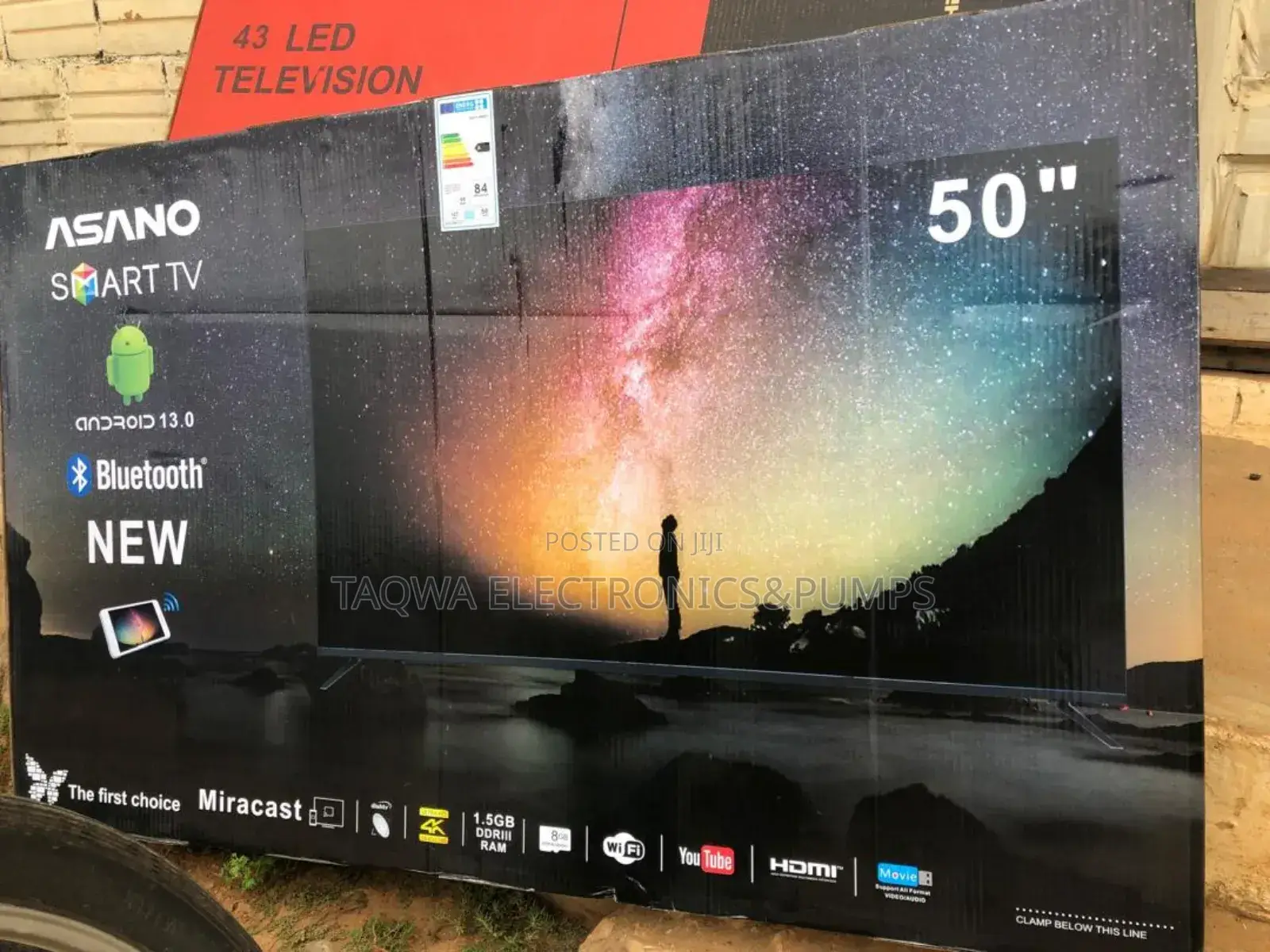 Crystal Clear Asano 50inch Smart Tv