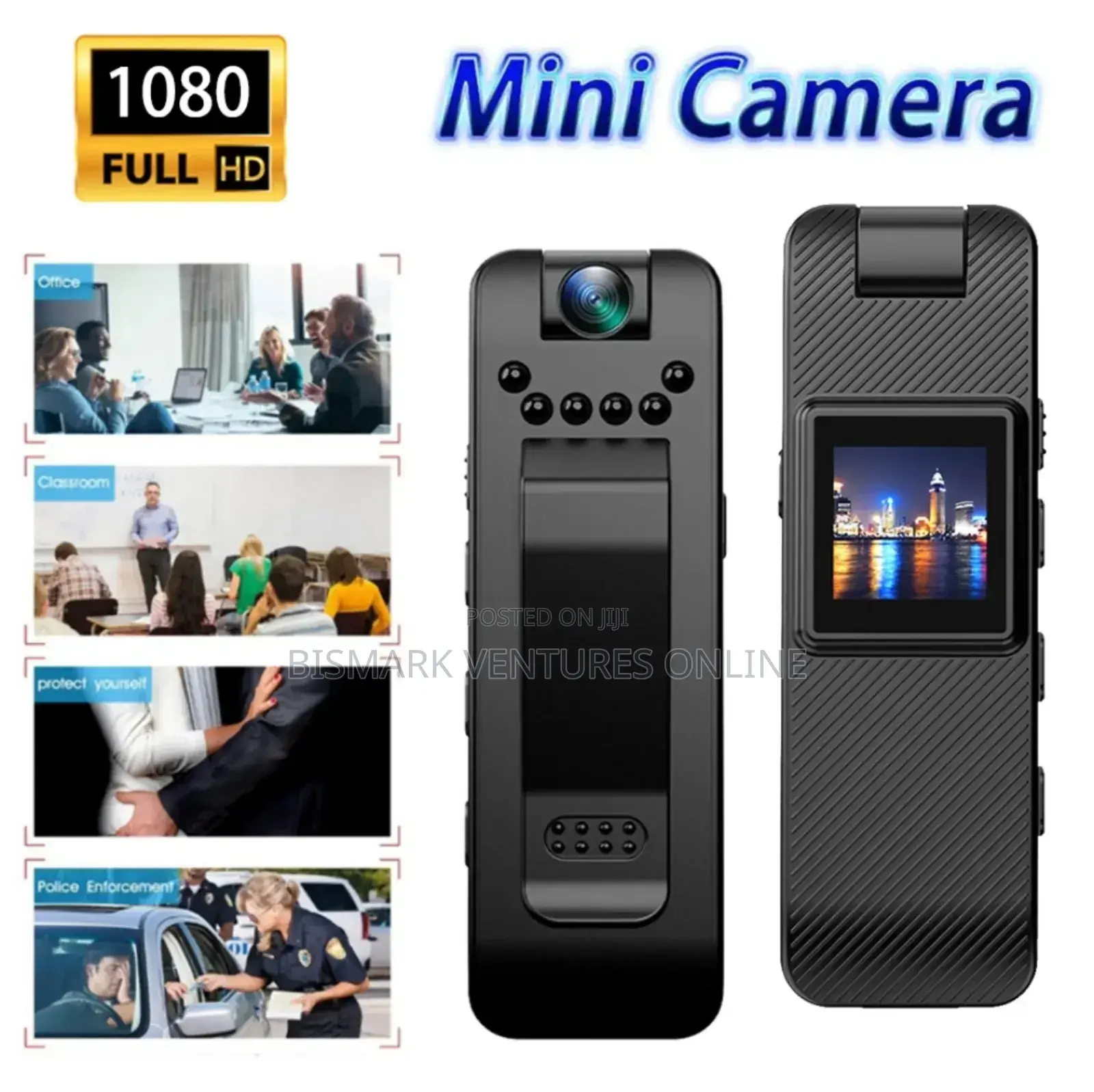 Mini Body Worn Spy Camera With LCD Screen