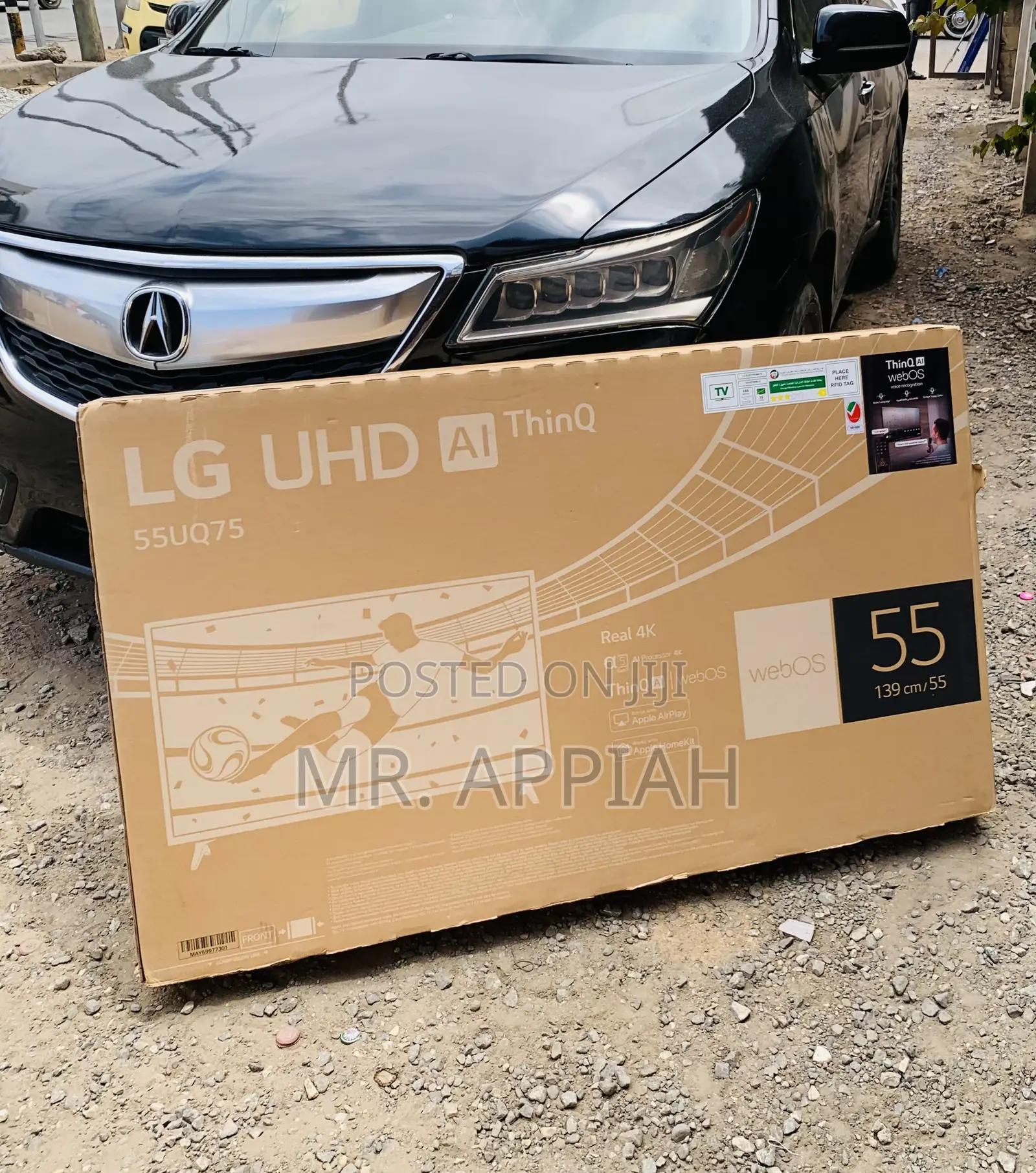 Shop Lg 55 Inch Uhd Smart Tv + Remote(139cm)Black