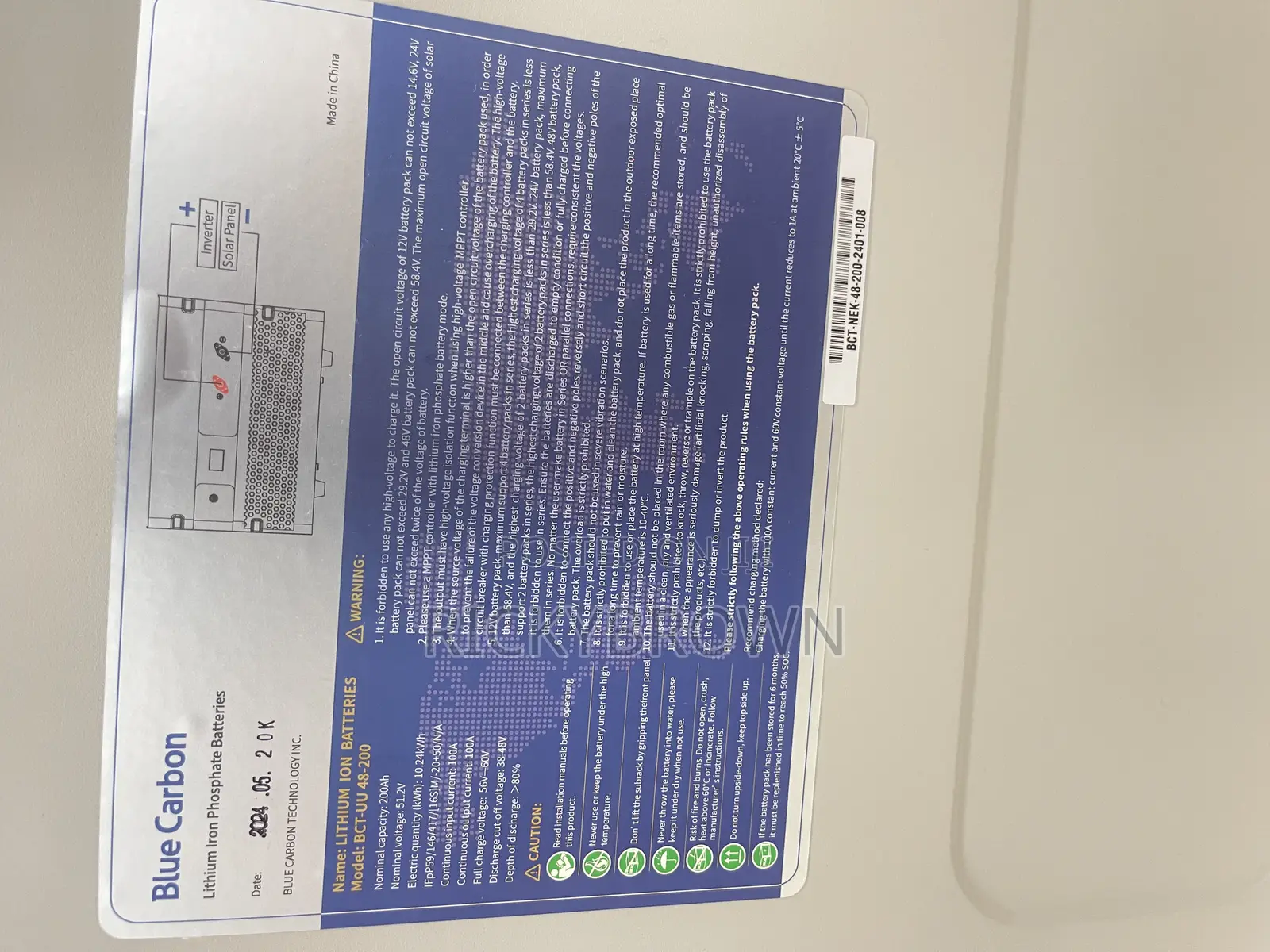 48v 200ah Bluecarbon Lithium Ion Batteries