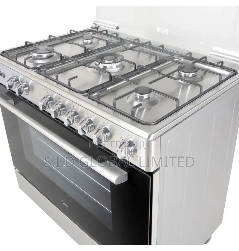 Authentic MIDEA-5-BURNER-GAS-COOKER-WITH-OVEN-36LMG5G030