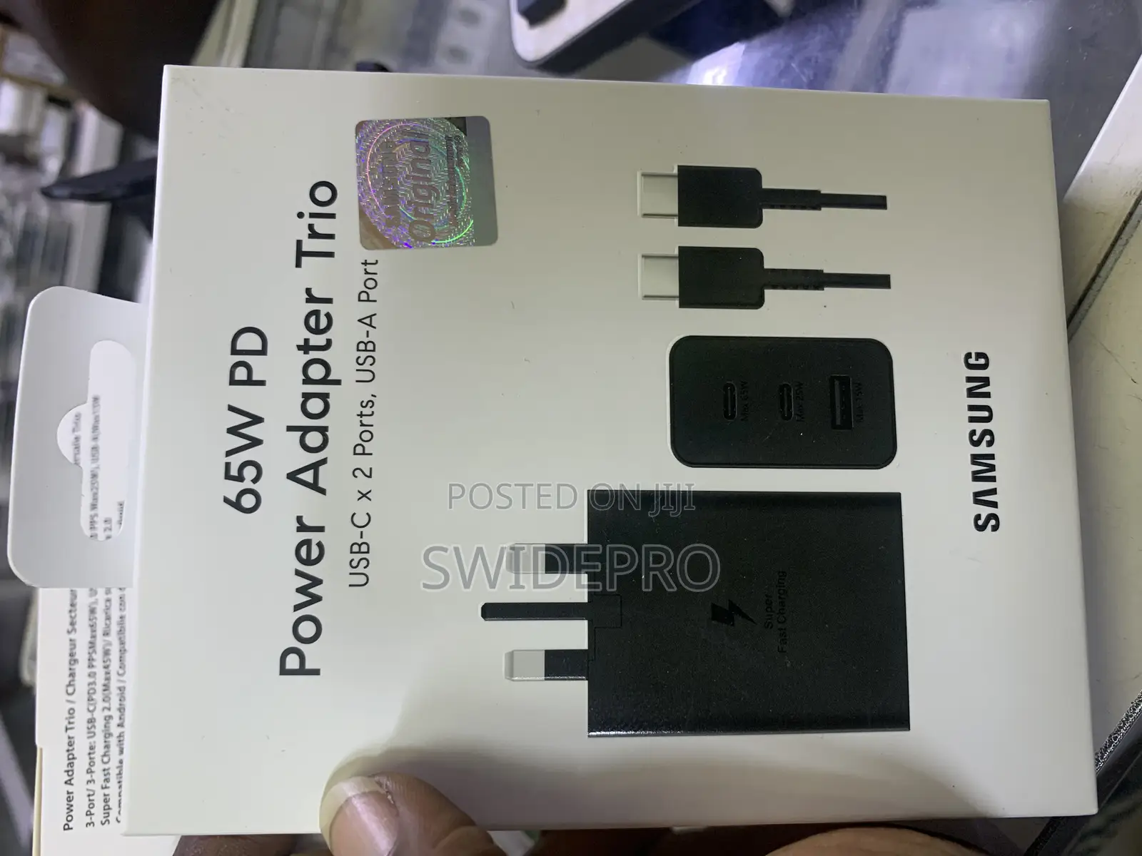 65W Samsung Galaxy Trio Fast Charger Adapter
