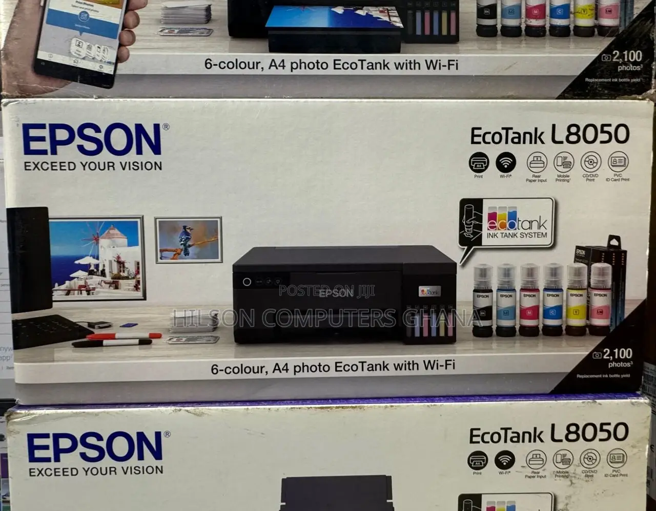 Epson Ecotank L8050 Ink Tank Wireless Photo Printer - Black