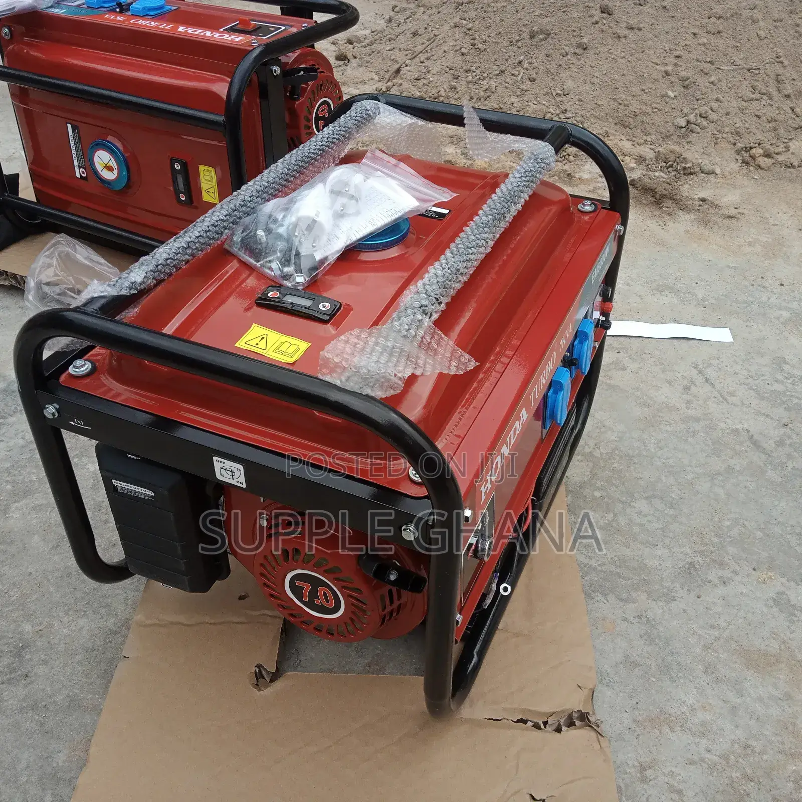 Red Black Honda Generator 7kva Petrol Key Switch Generator