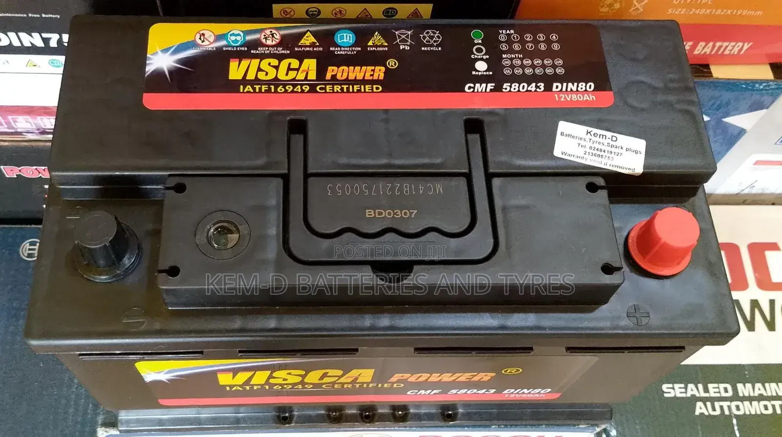 15 Plates Original Visca Batteries - Free Delivery