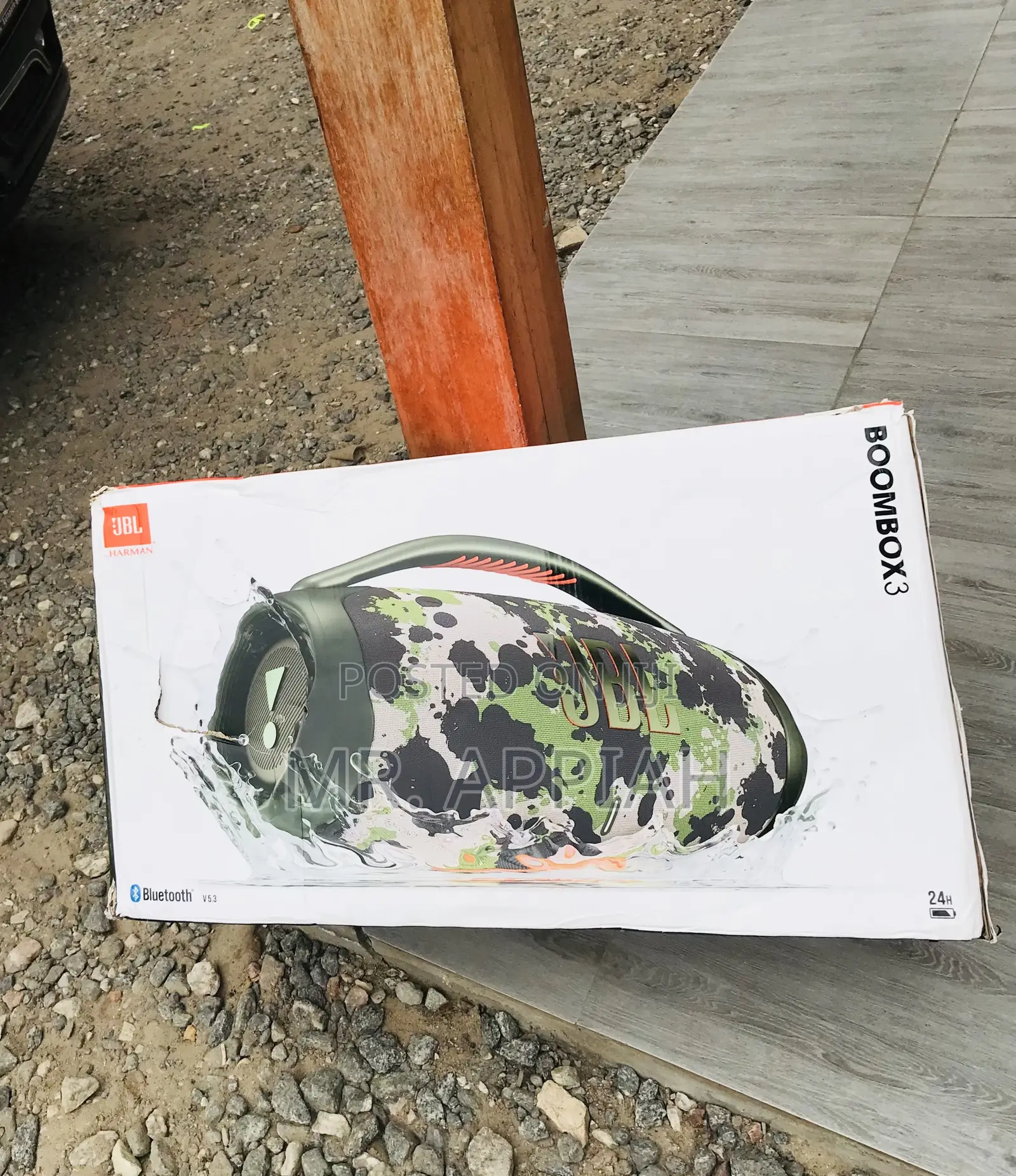 Sleek JBL Boombox 3 Wireless Portable Bluetooth Speaker