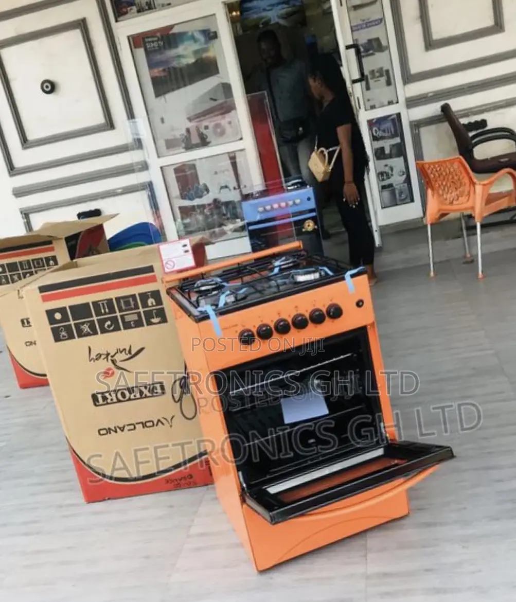 4 Gas Burner Volcano Oven With Grill 50by50 Orange