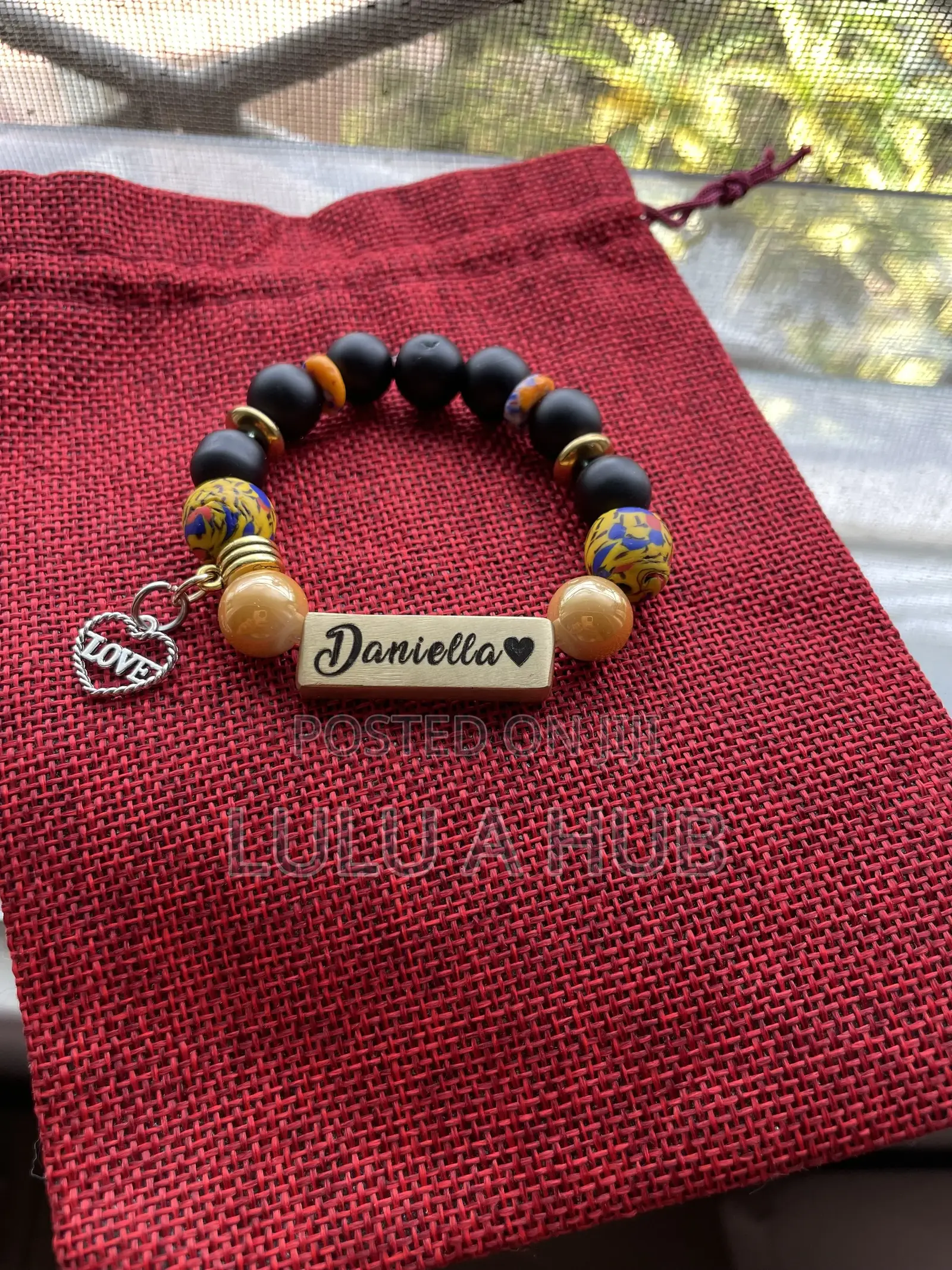 Engraved Customized Beaded Bracelet