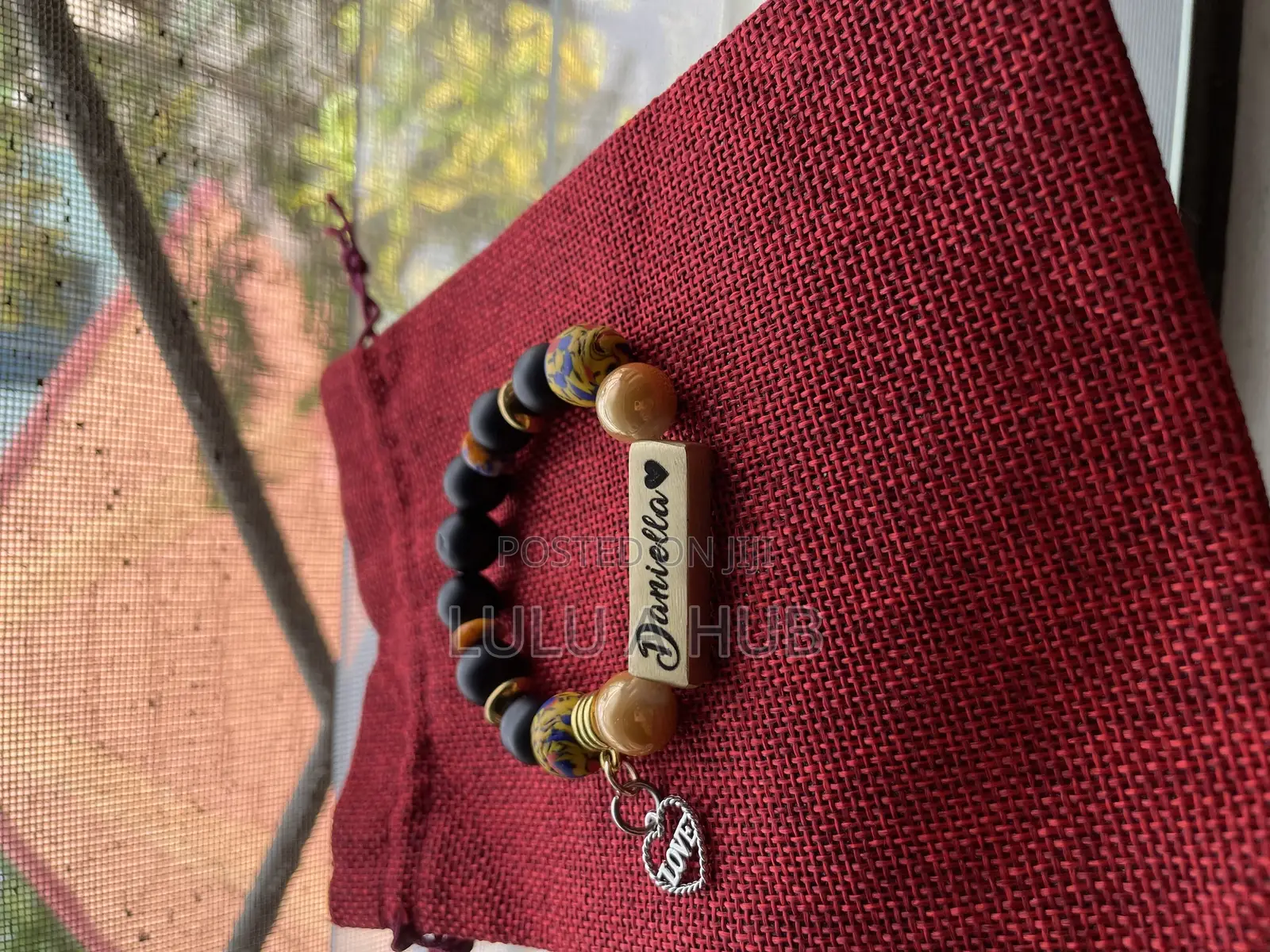 Engraved Customized Beaded Bracelet