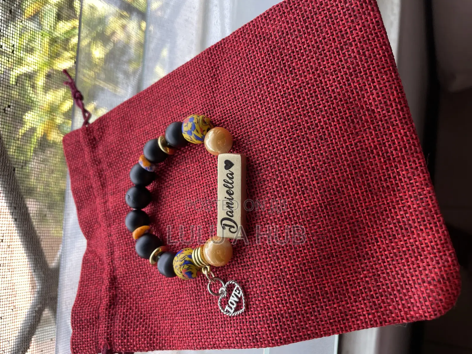 Engraved Customized Beaded Bracelet