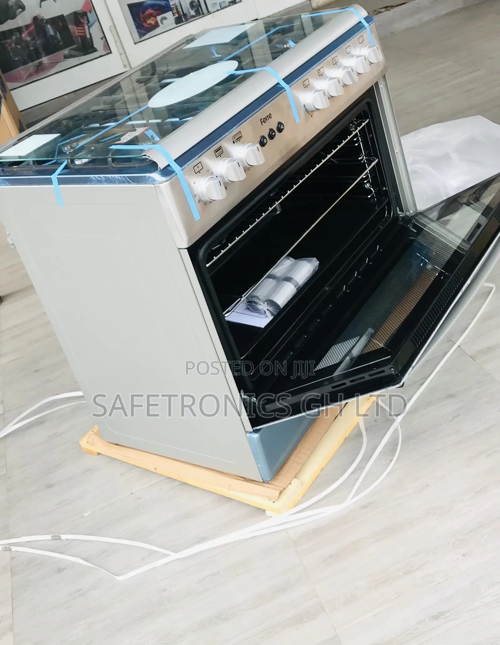 4 Gas Ferre Auto Ignition Oven/Grill 60by90 1 Electric