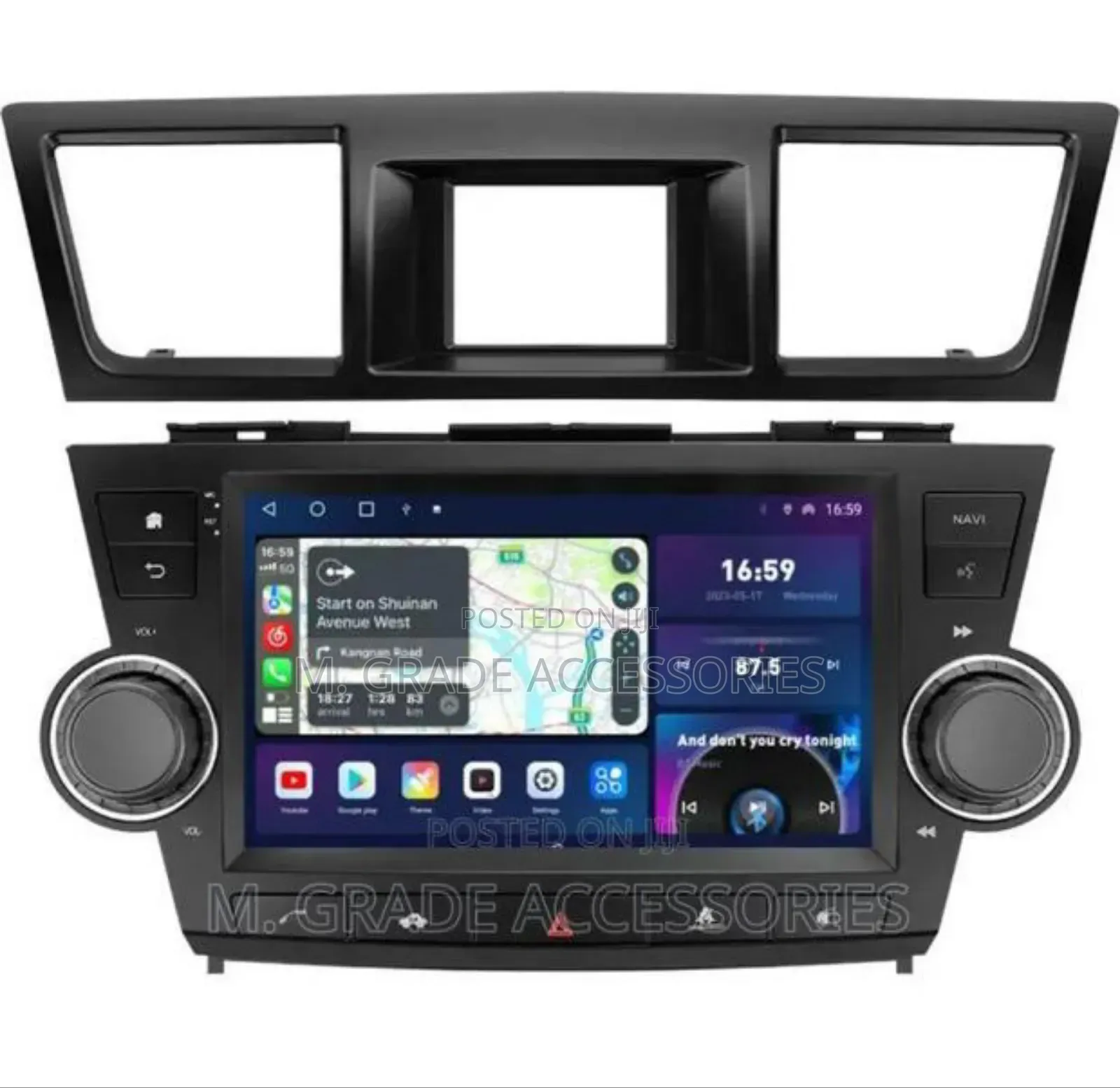 Highlander Radio Apple Carplay Dial Buttons and Amp Work
