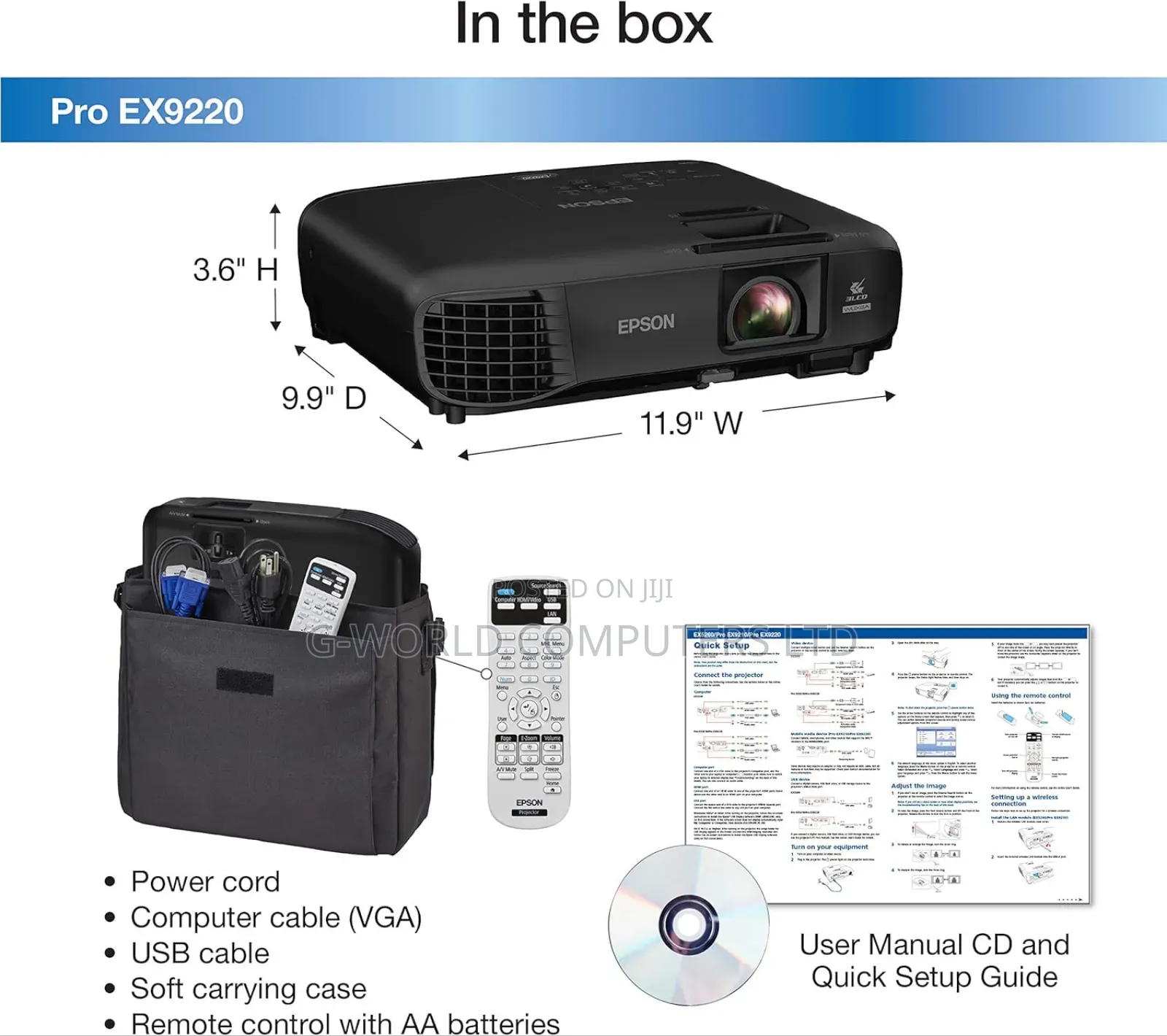 Epson Pro Ex9220 3600l Wuxga 1080p + Projector
